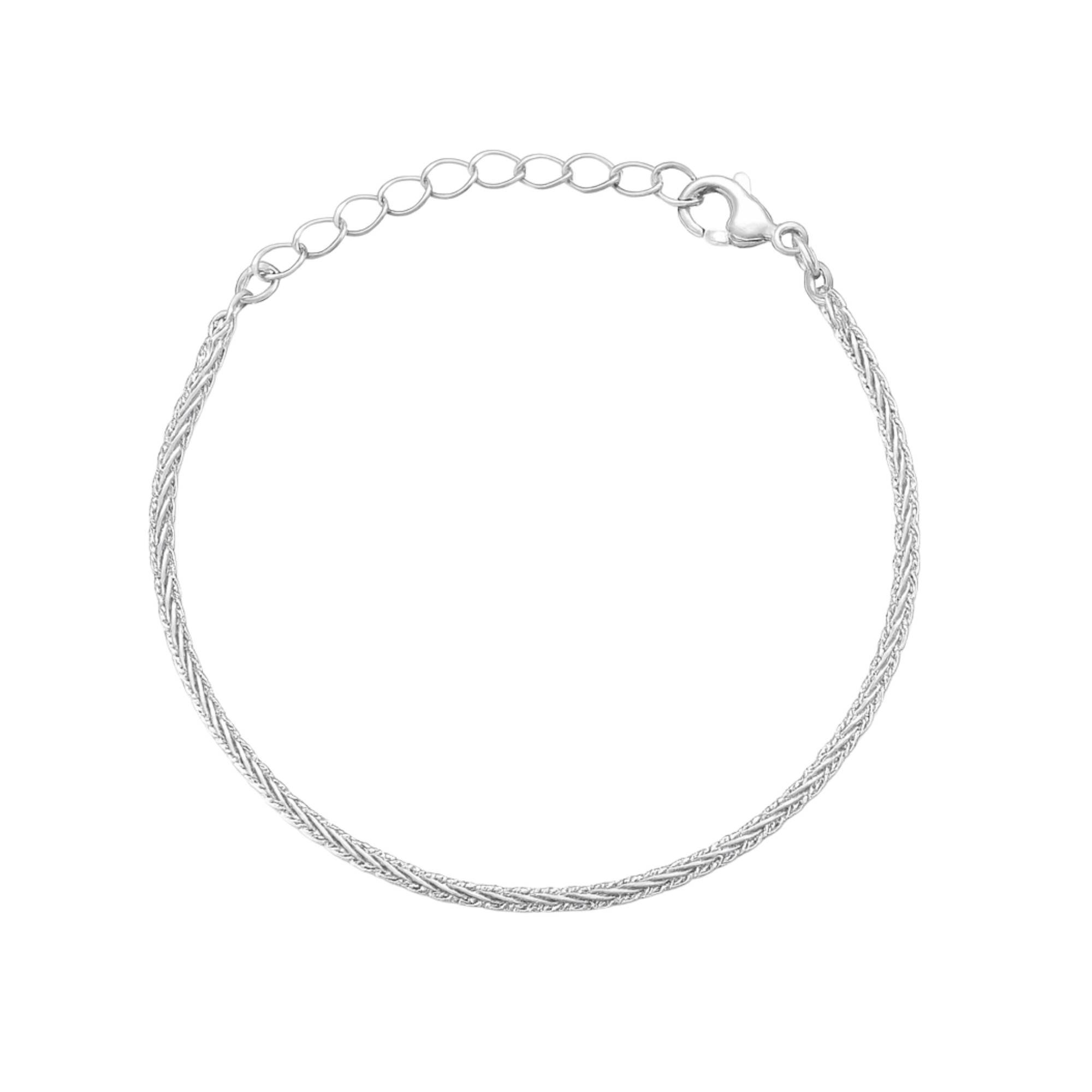 Pulseira Trançadinha - Banhada em prata 925