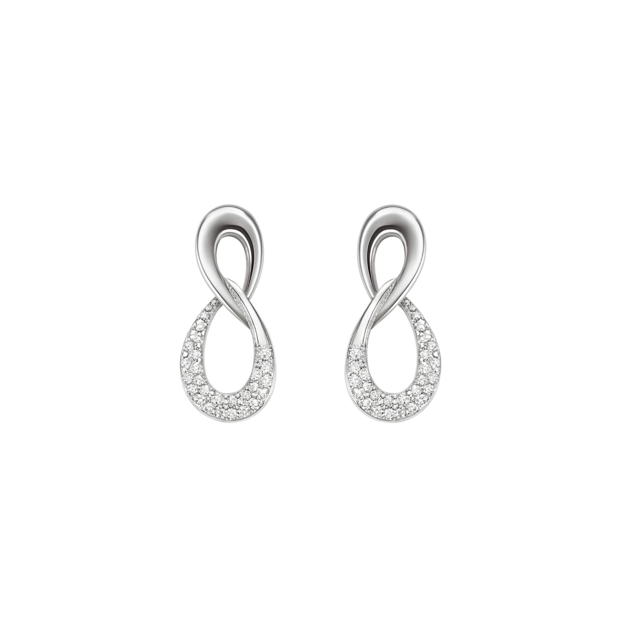 Brinco Infinito com Zircônias - em Prata 925
