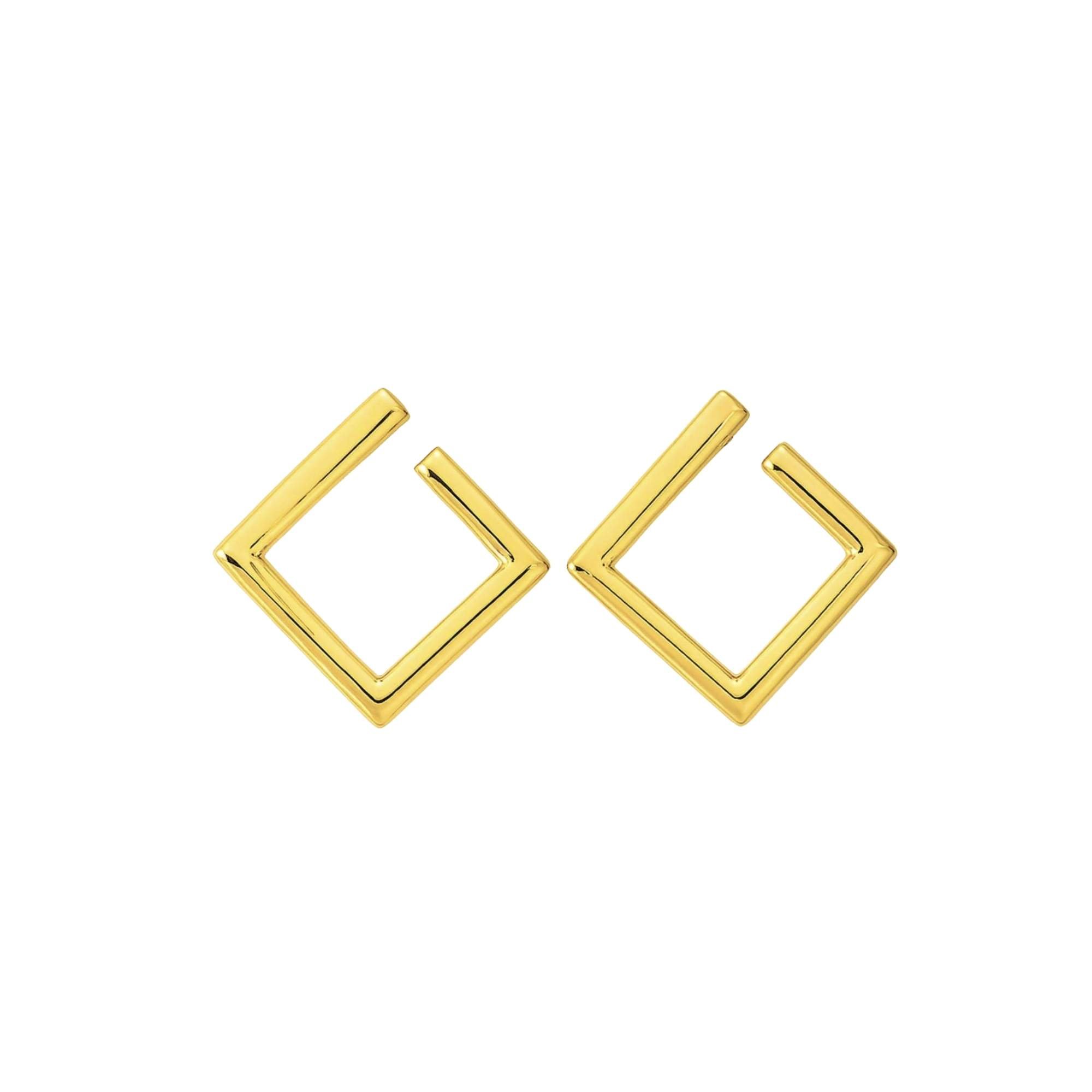 Brinco Feminino Geométrico - Banhado em Ouro 18k