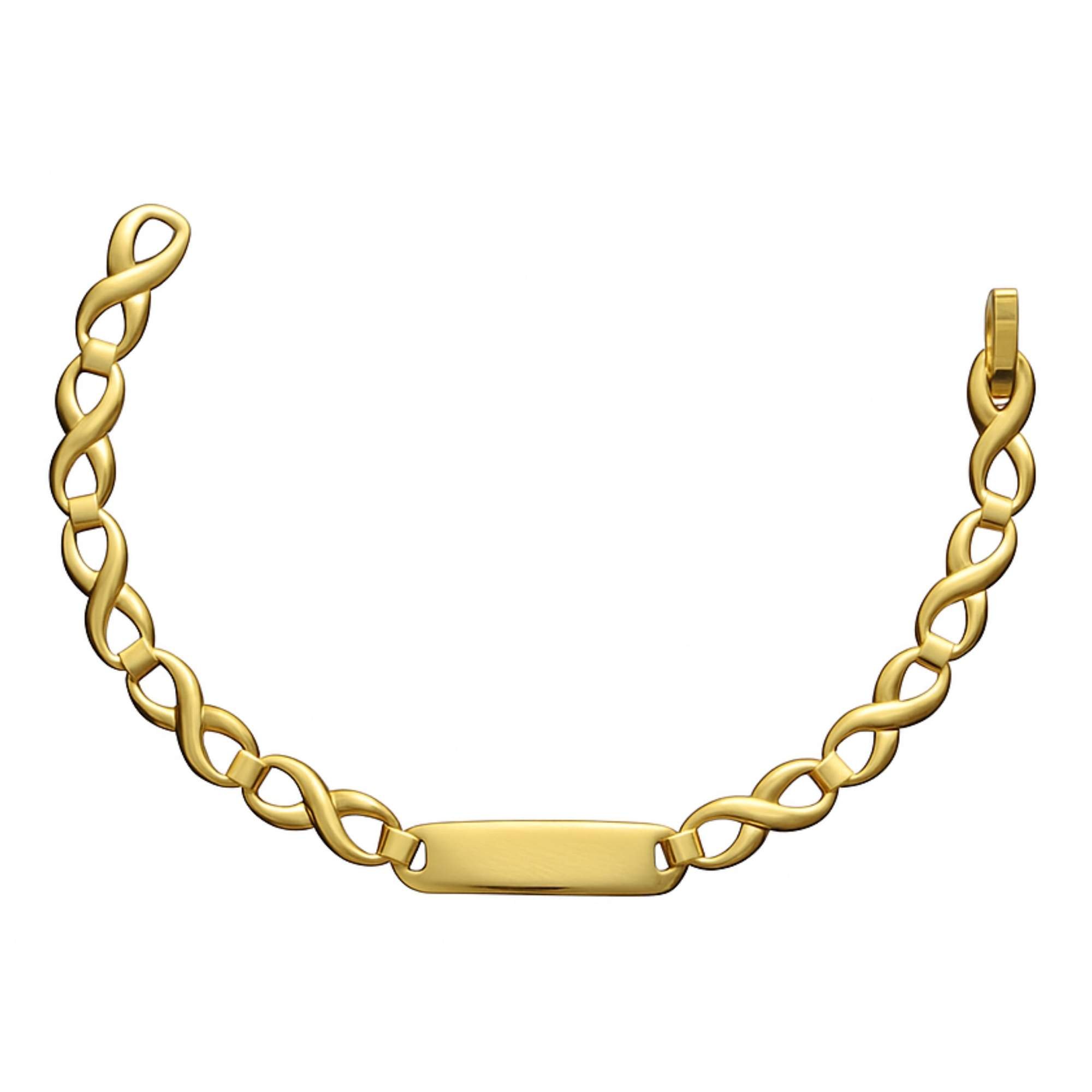 Pulseira Feminina Elos X - Banhado em Ouro 18k