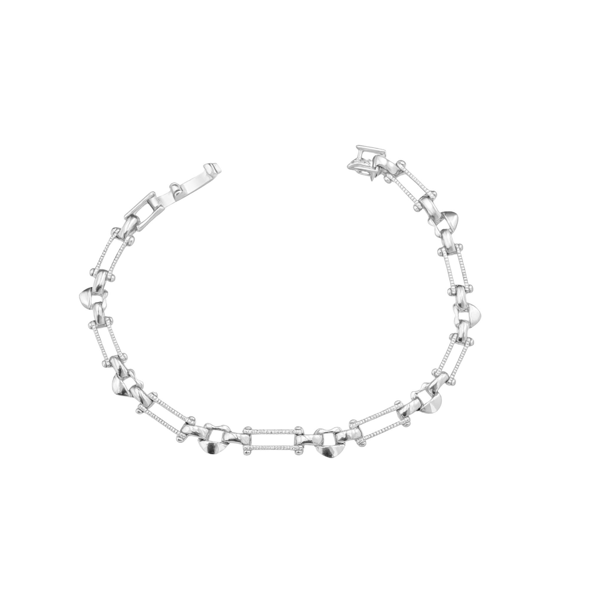 Pulseira Feminina Elos Coração - Banhado em Ouro 18k