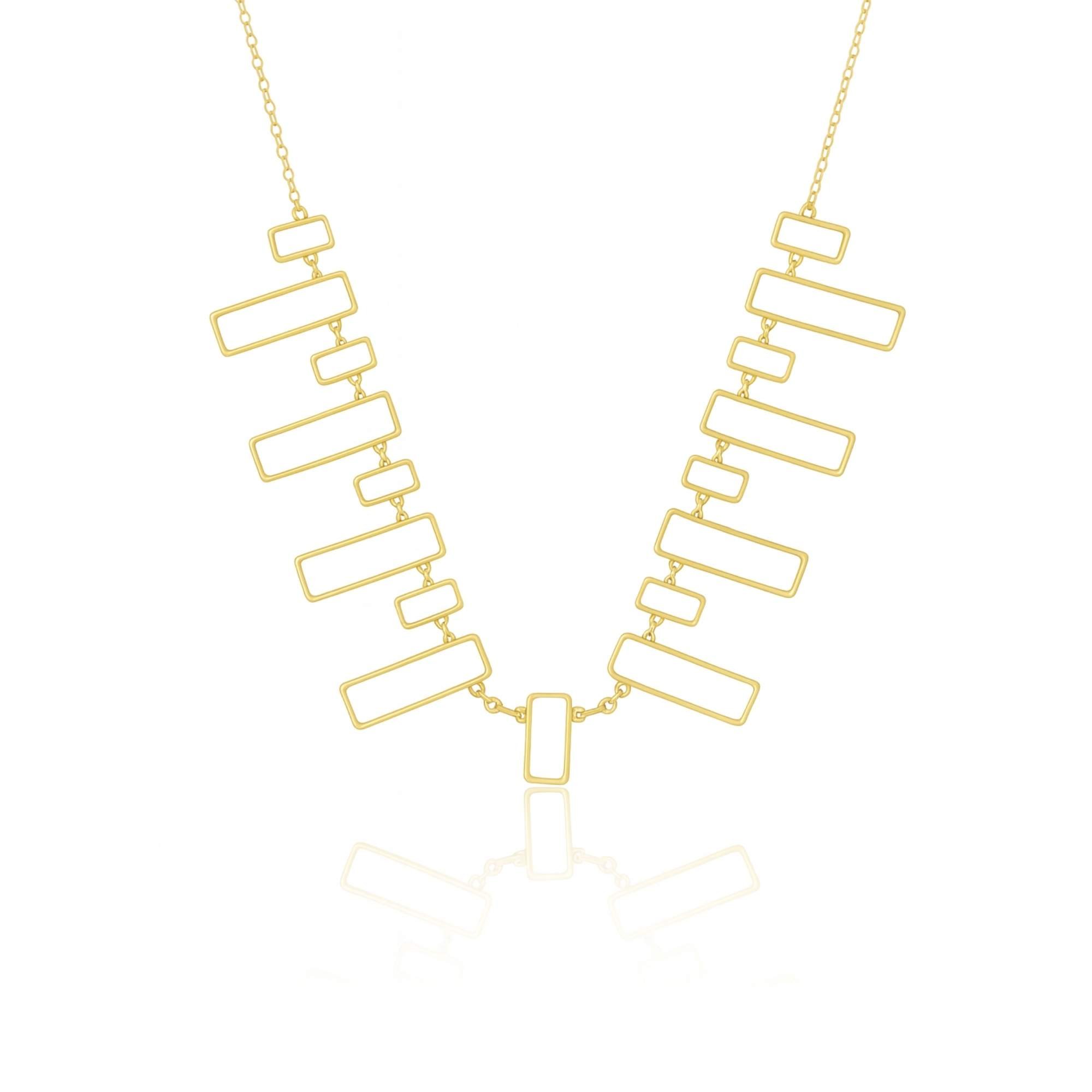 Colar Elos Irregulares - Banhado em Ouro 18k
