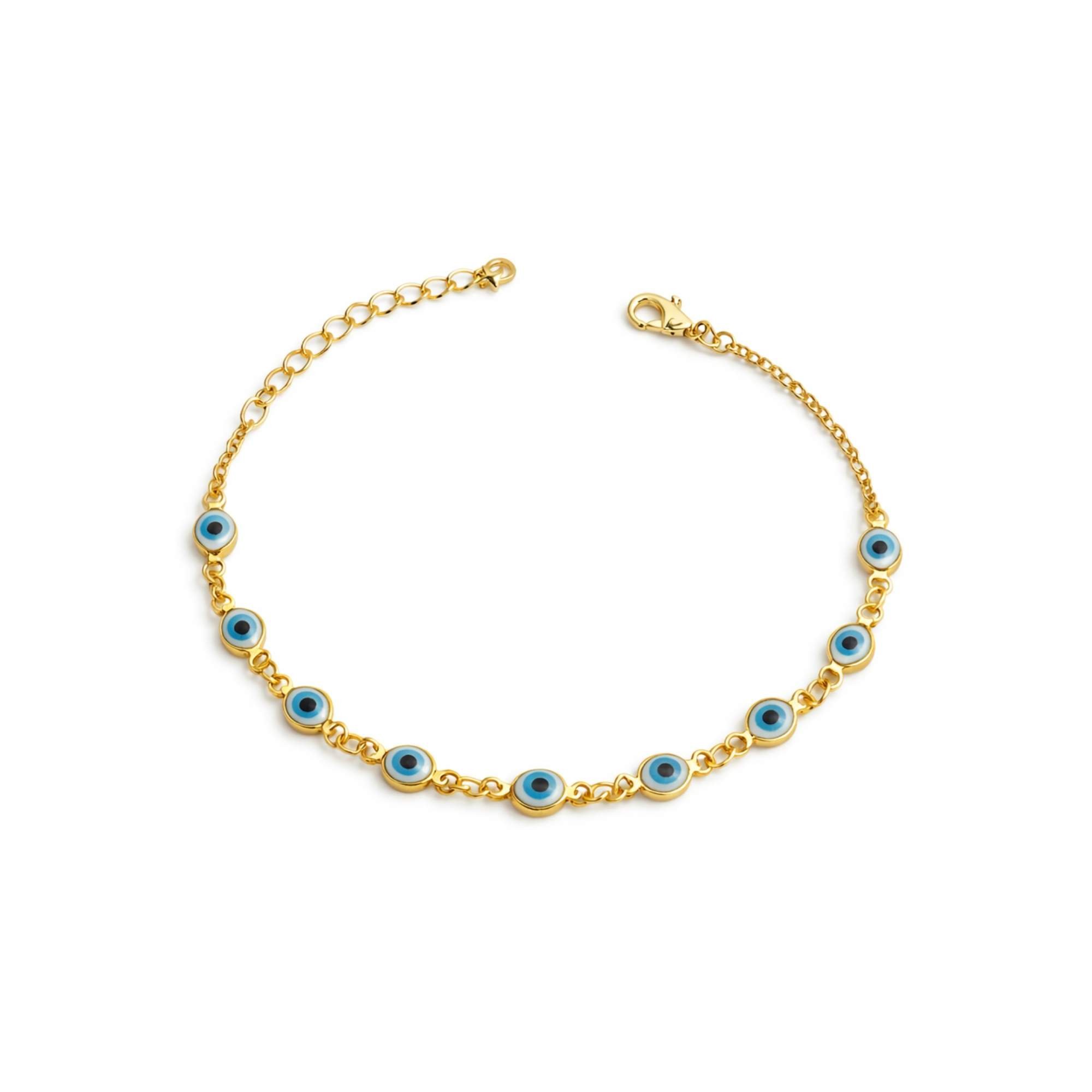 Pulseira Olho Grego - Banhado em Ouro 18k