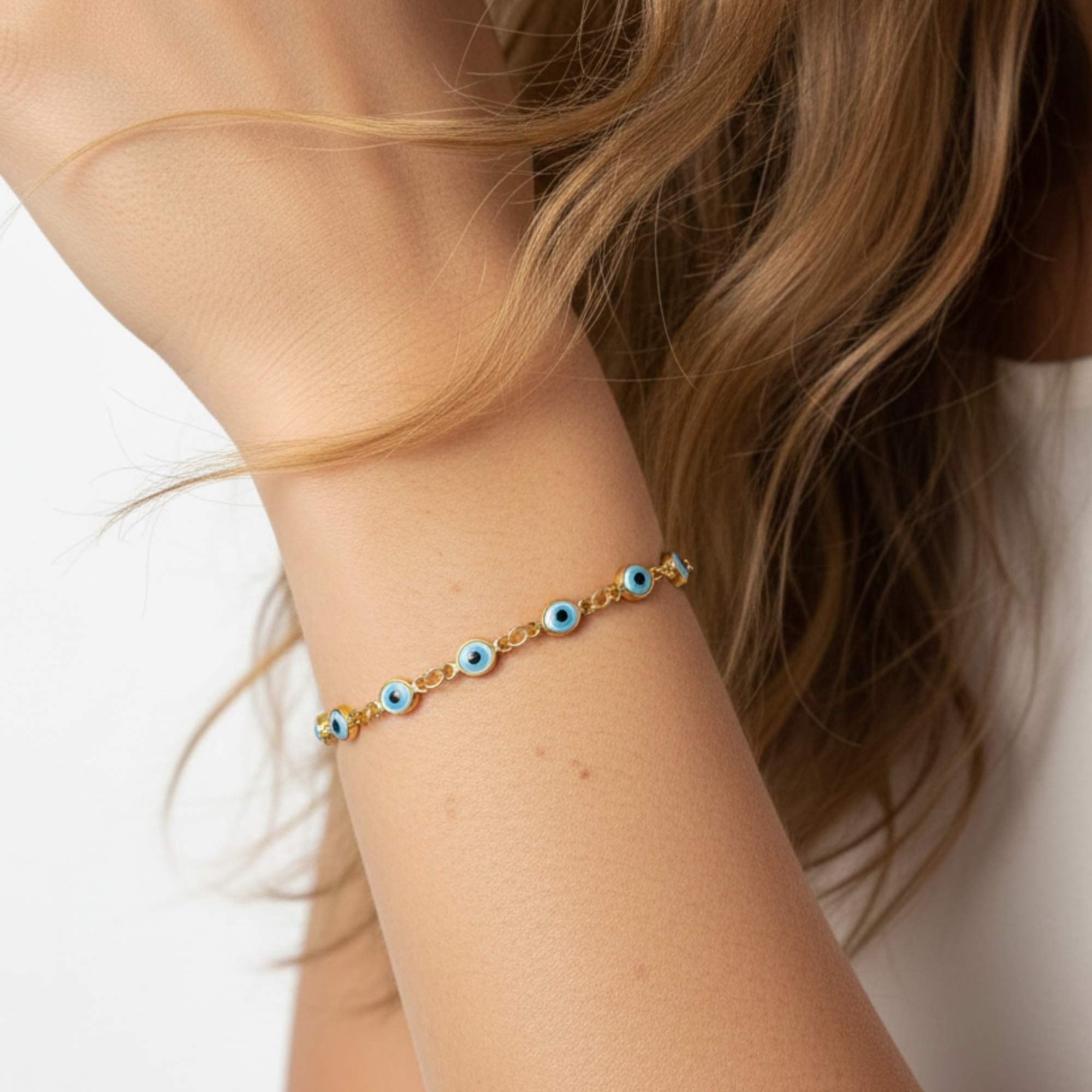 Pulseira Olho Grego - Banhado em Ouro 18k Dourado 2