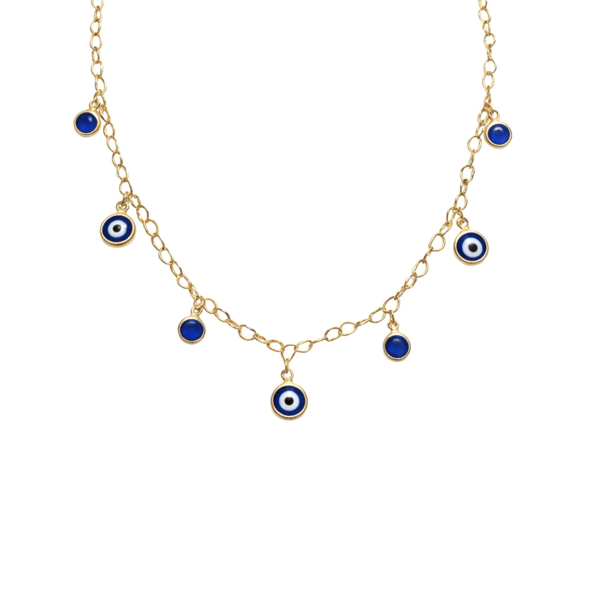 Colar Chocker Olho Grego - Banhado em Ouro 18k