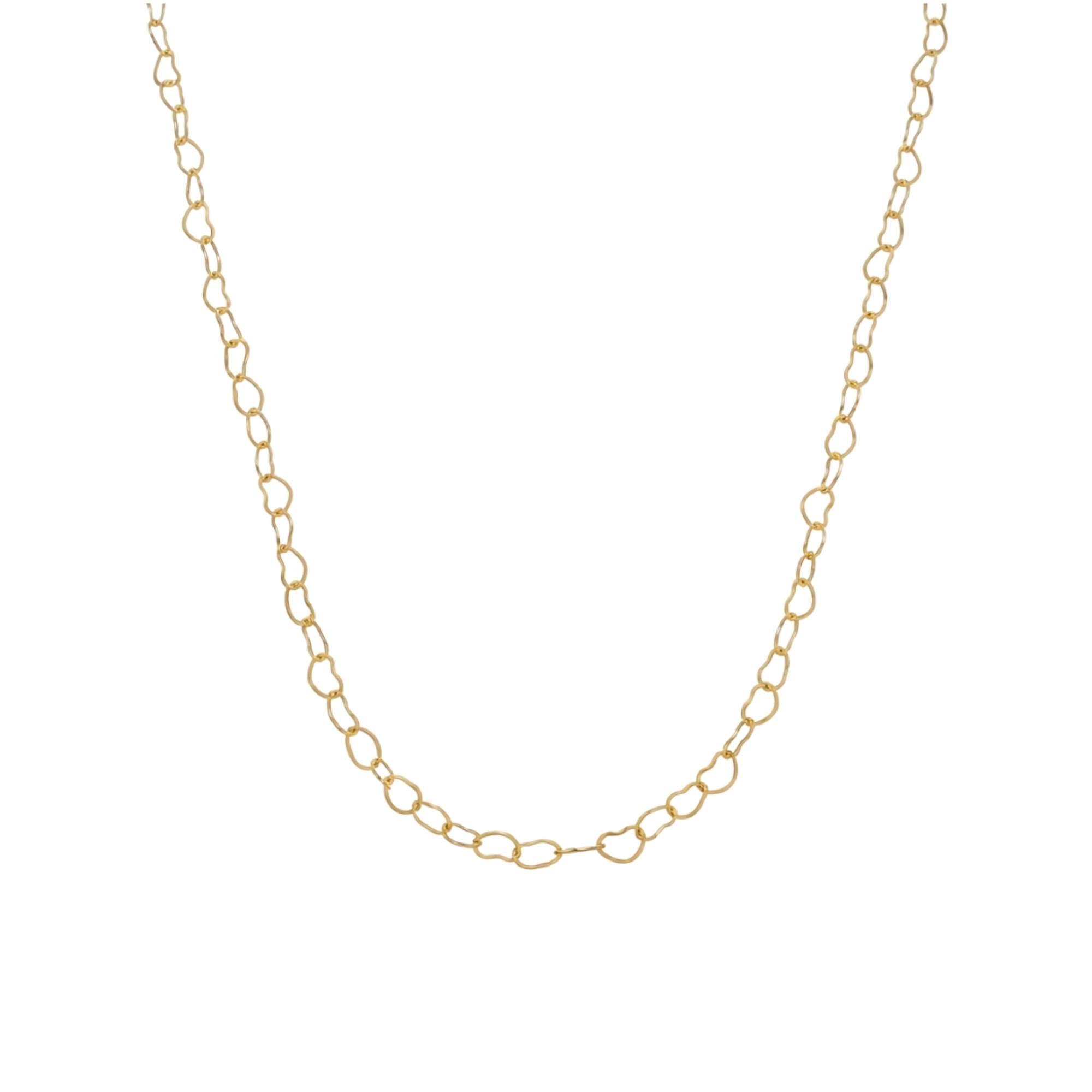 Colar Elos Mini Corações - Banhado em Ouro 18k