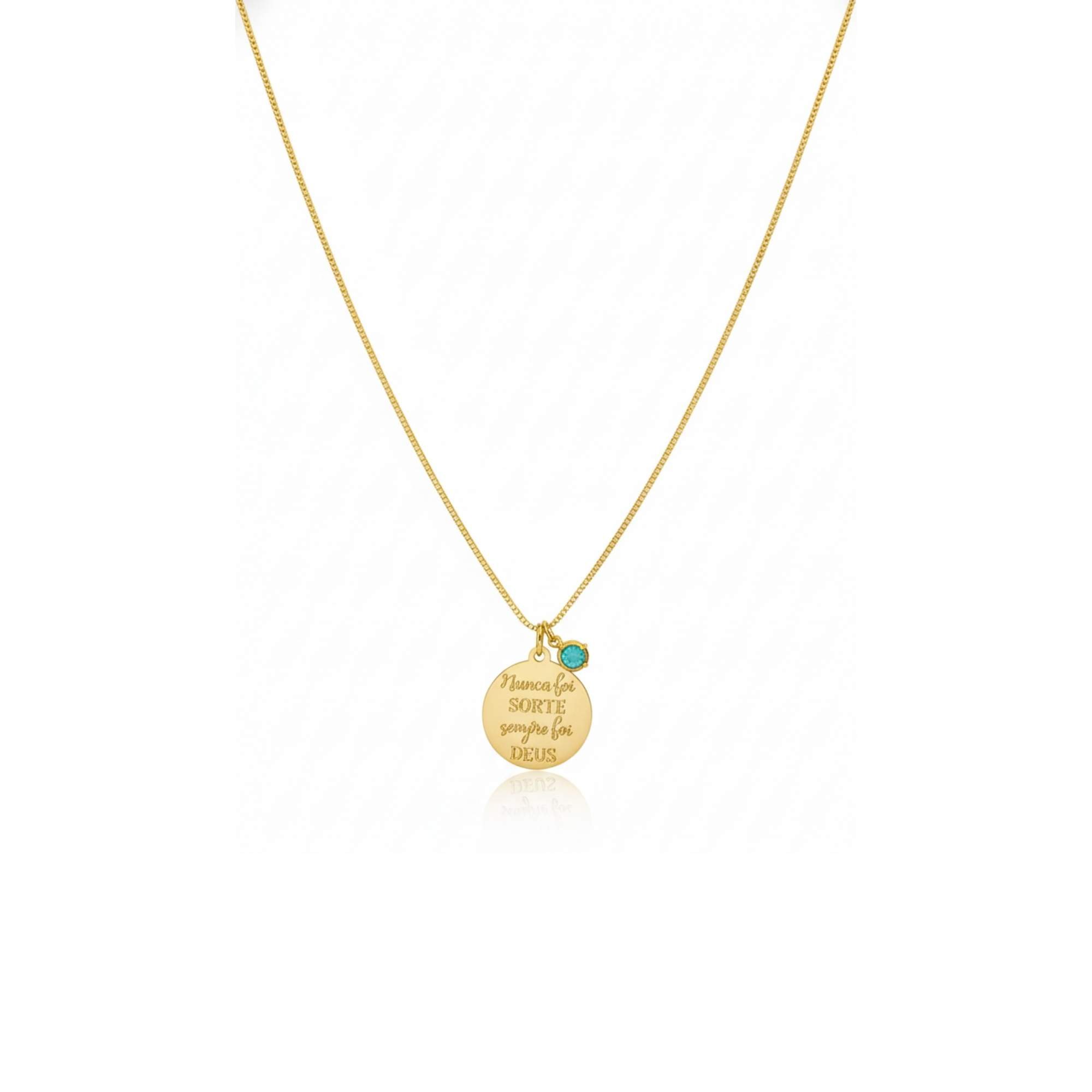 Colar Nunca foi Sorte - Banhado em Ouro 18k