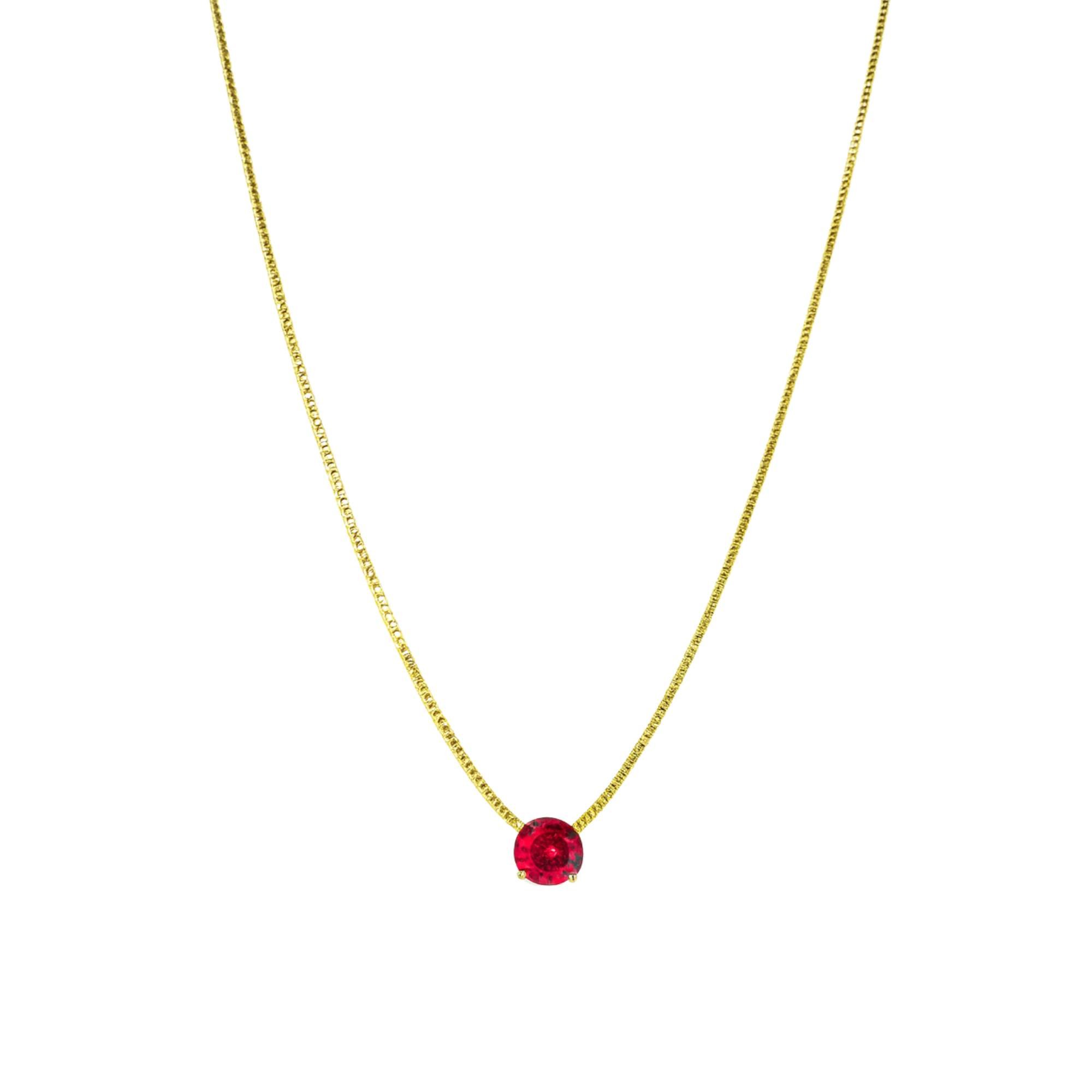 Colar Feminino Ponto de Luz - Banhado em Ouro 18k