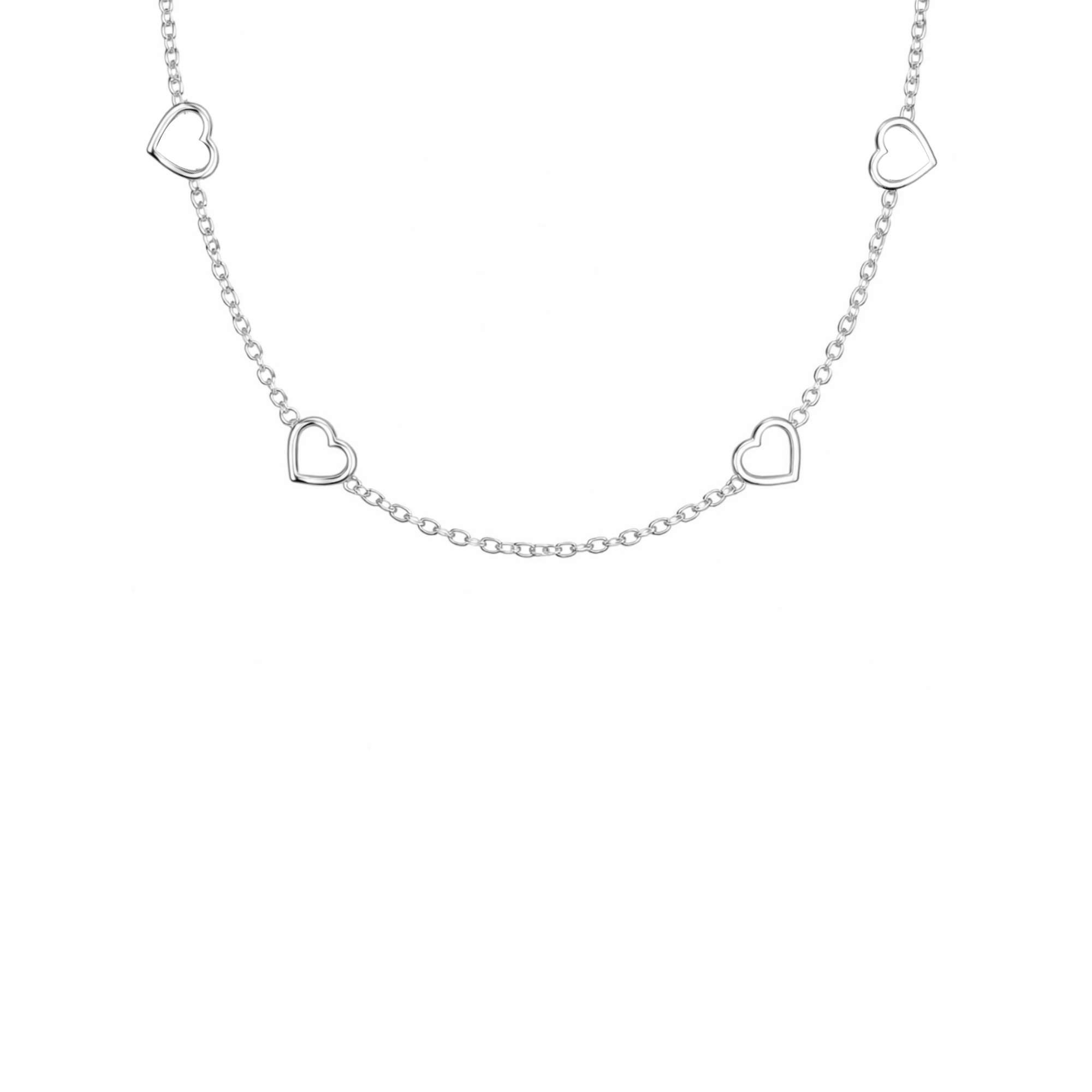 Colar Feminino Coração - Banhado em Prata 925