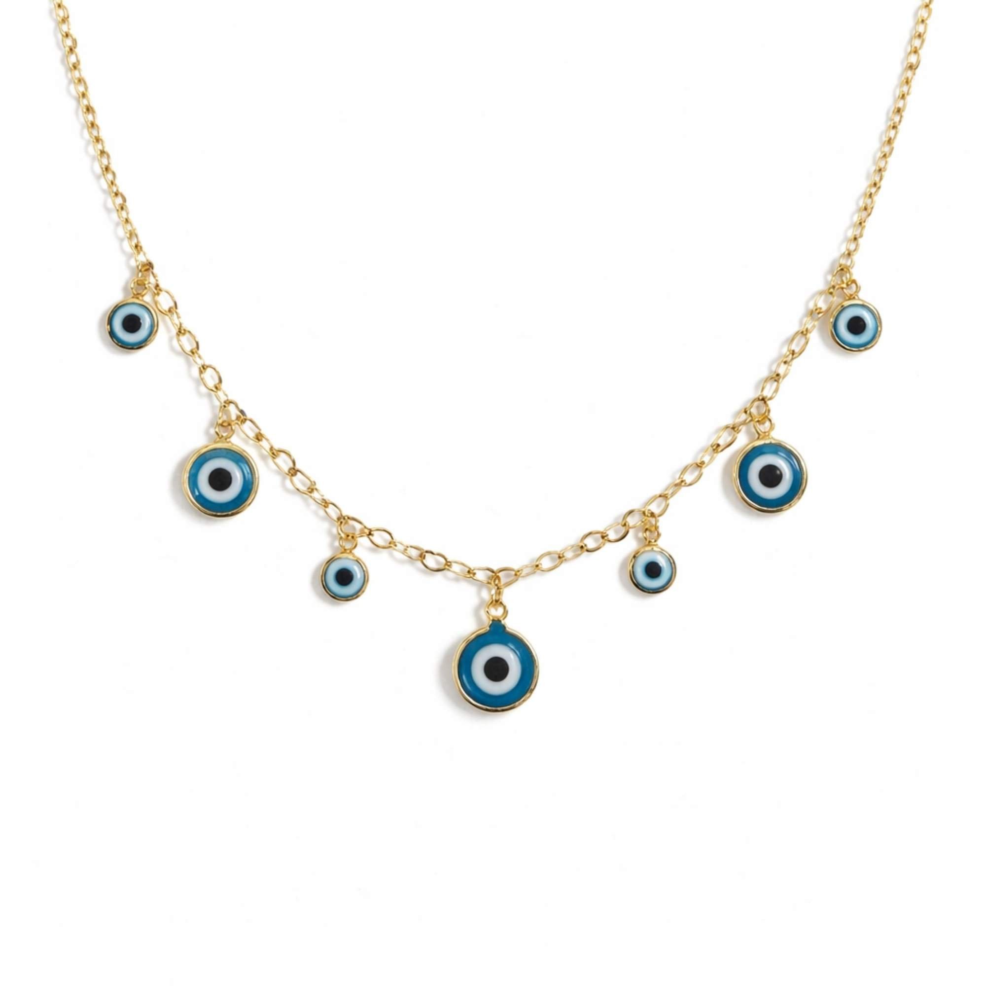 Colar Olho Grego - Banhado em Ouro 18k