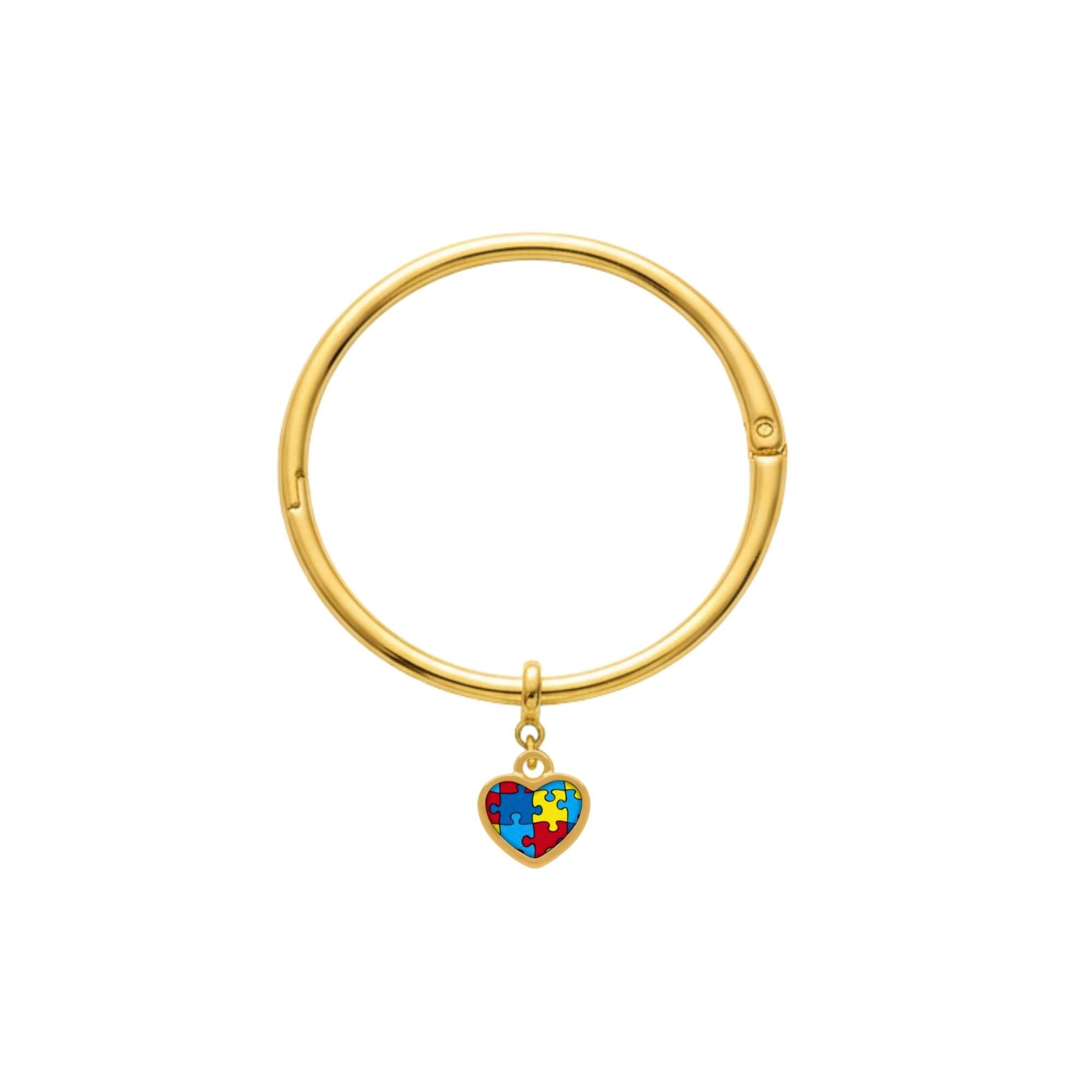 Bracelete Medalha Autismo - Banhado em Ouro 18k