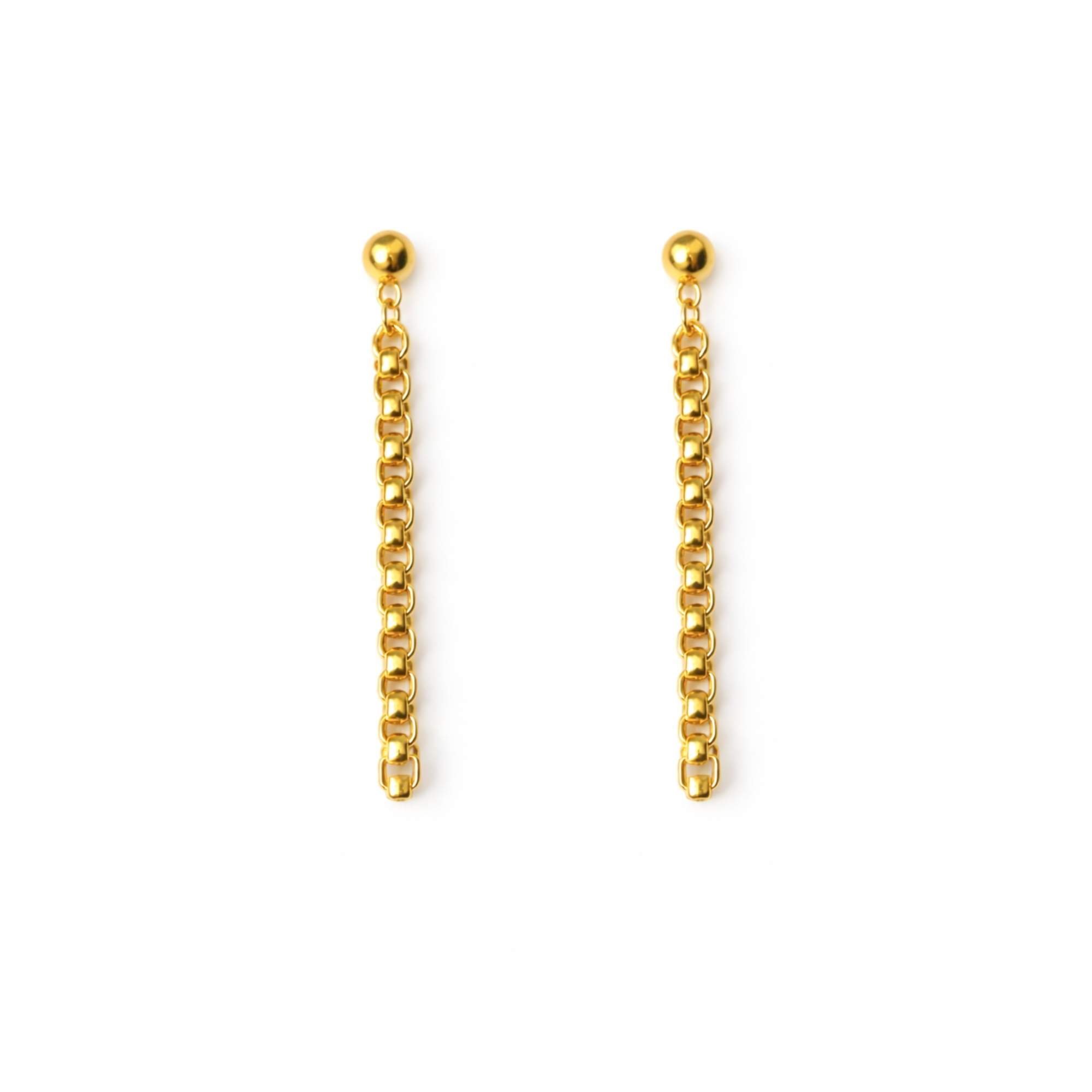 Brinco Feminino Elos Correntaria - Banhada em Ouro 18k