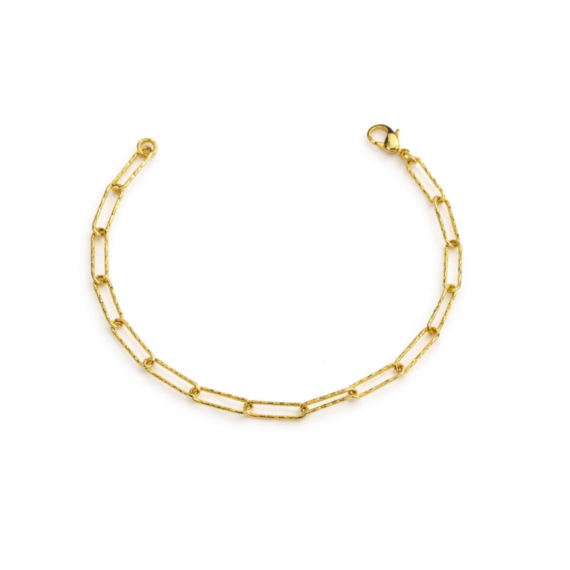 Pulseira Feminina Elos Trabalhados - Banhada em ouro 18k