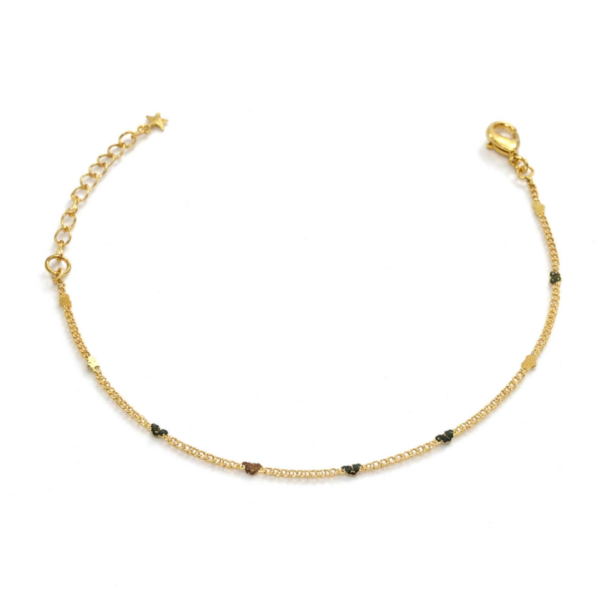 Pulseira Feminina Mini Corações - Banhada em Ouro 18k