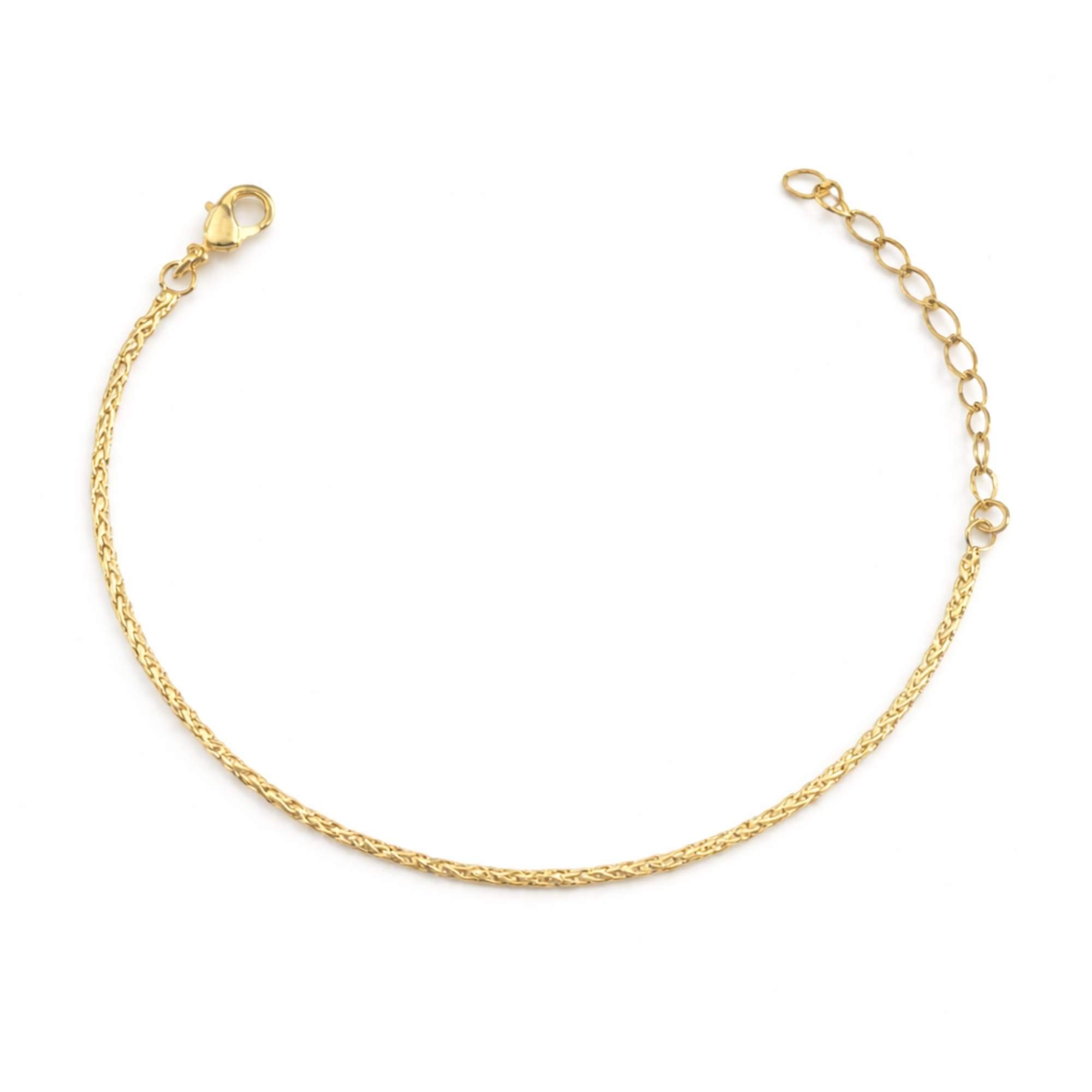 Pulseira Feminina Trançada - Banhada em Ouro 18k
