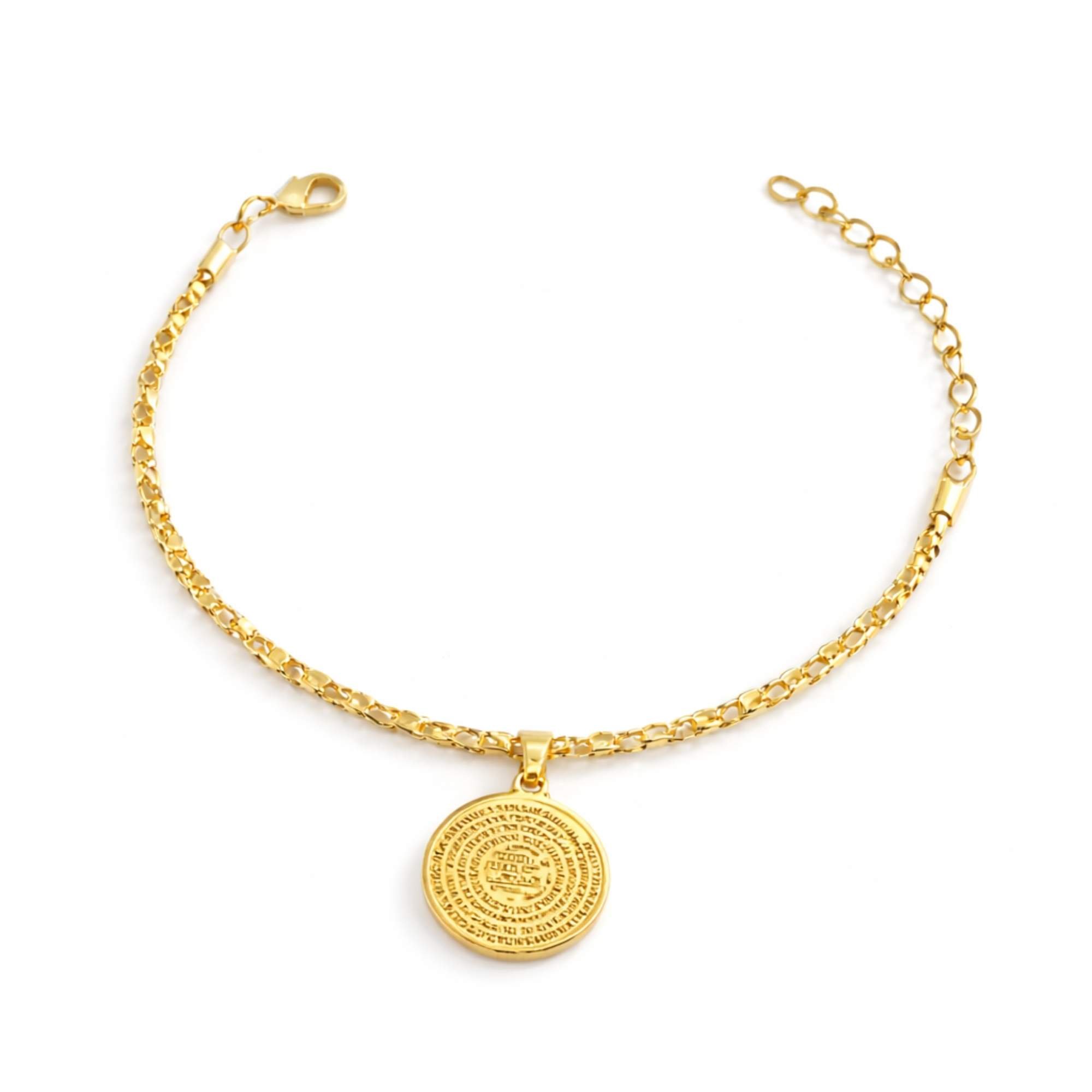Pulseira Feminina Plaquinha - Banhada em Ouro 18k