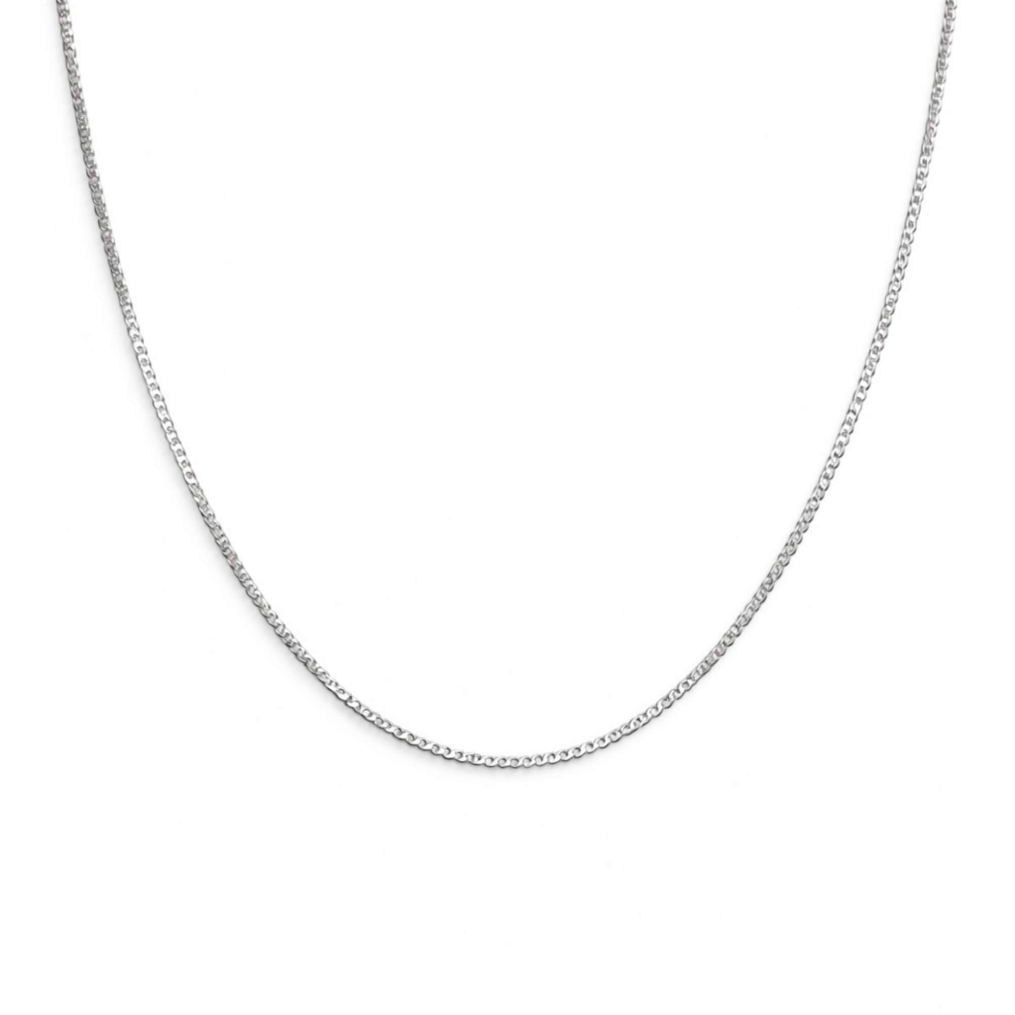 Corrente Feminina Mini Ondas Lisas - Banhado em Prata 925