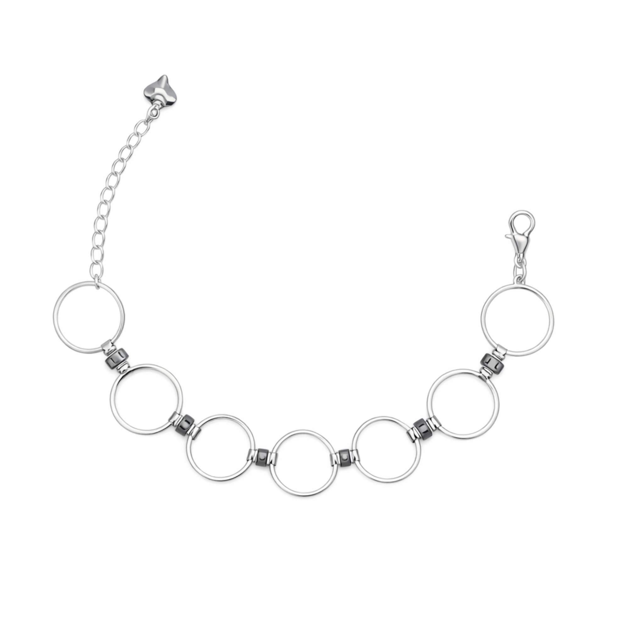 Pulseira Feminina Elos - Banhado em Prata 925