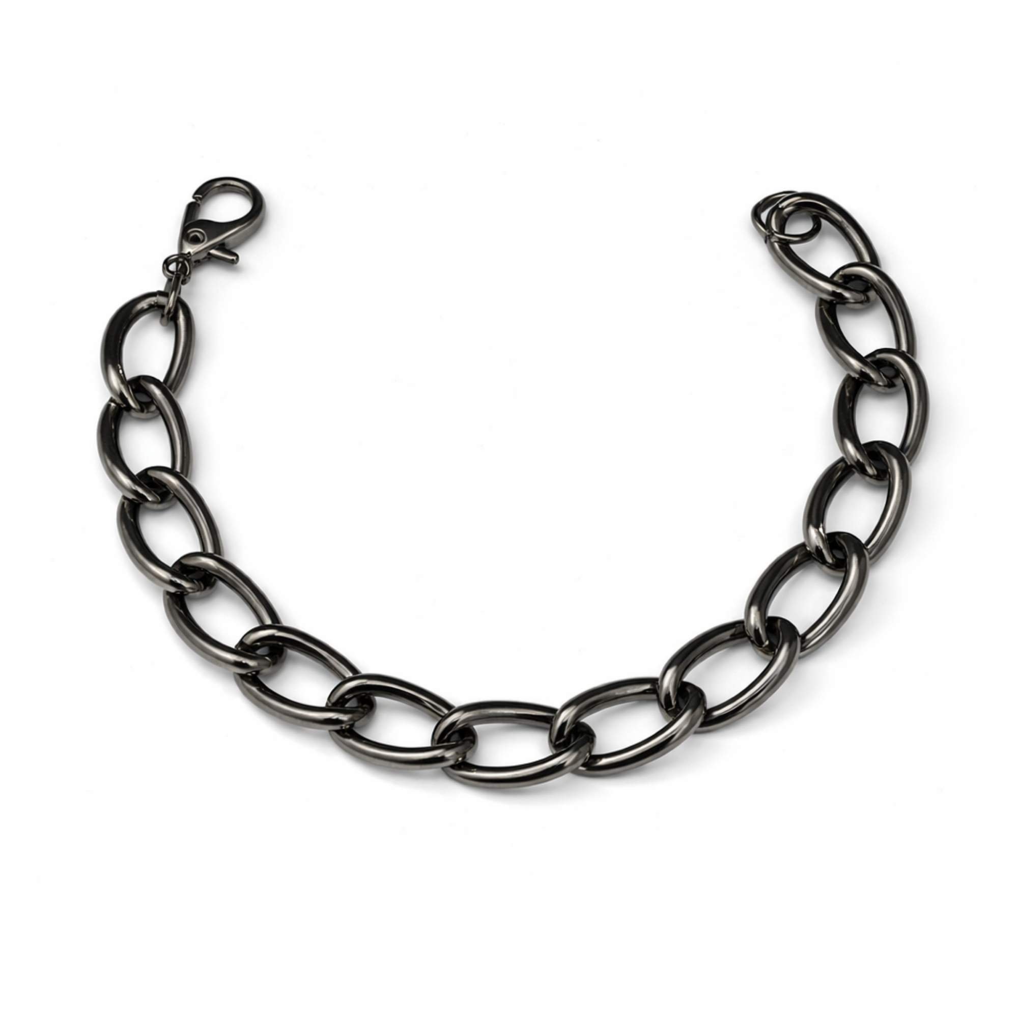 Pulseira Feminina Elos Correntaria - Banhada na cor Grafite