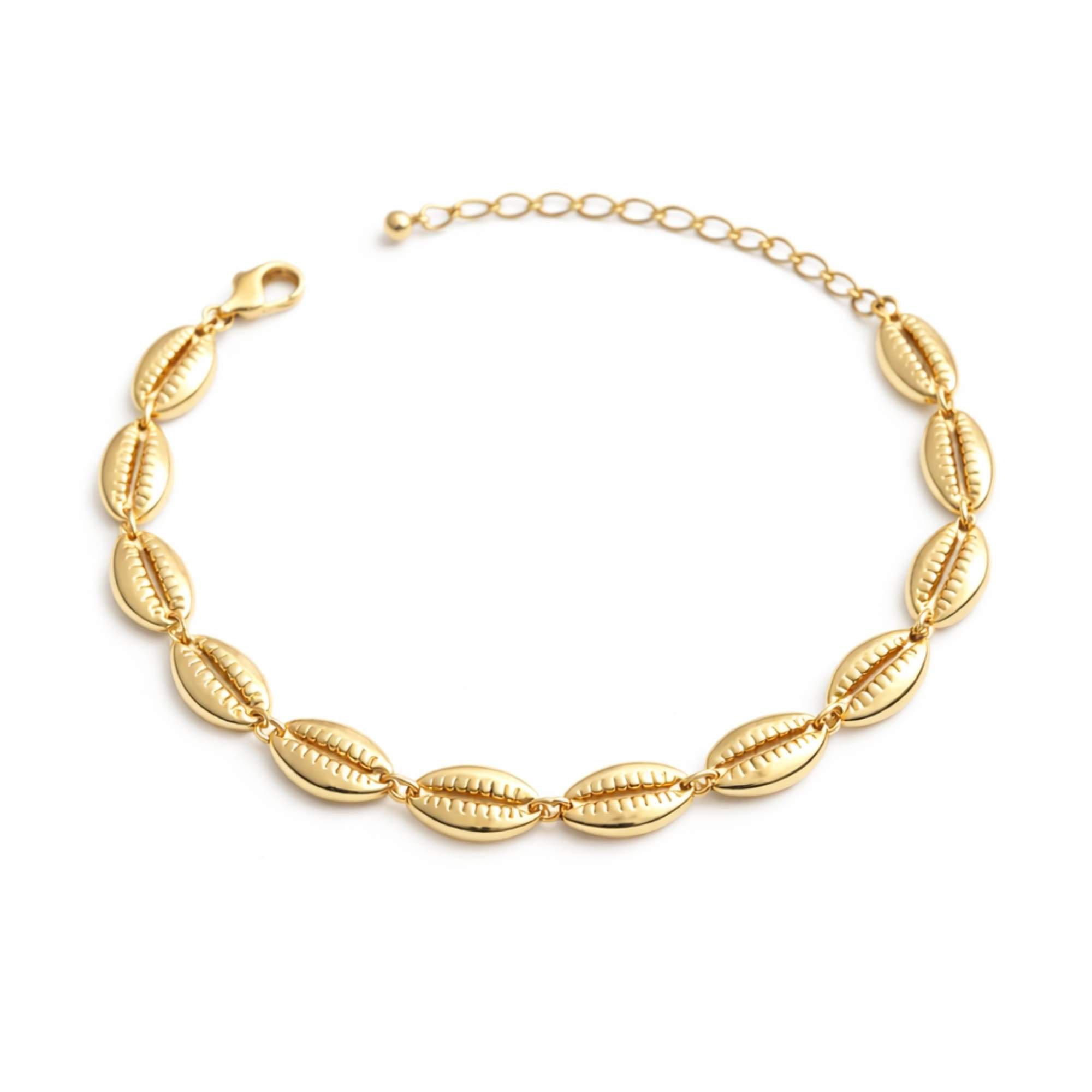 Pulseira búzios - Banhado em Ouro 18k