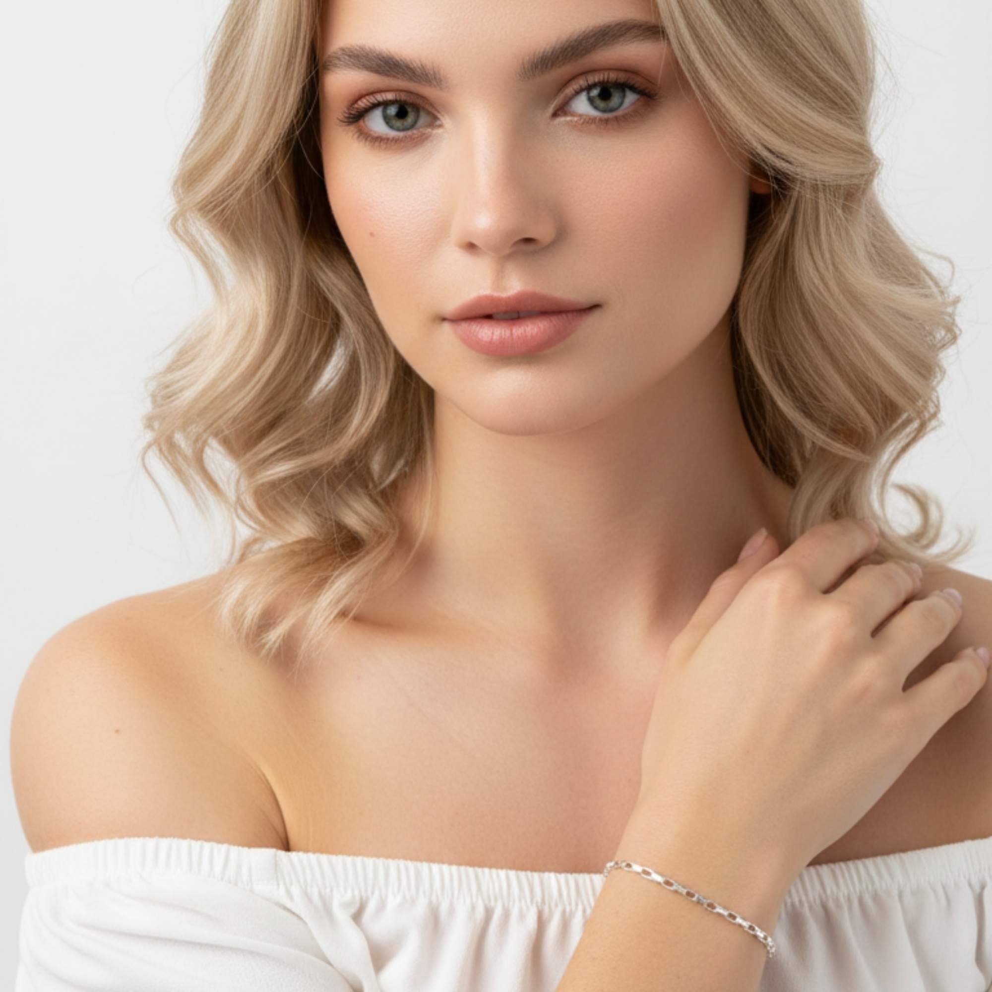 Pulseira Elo Quadradinho - Banhado em Prata 925 Prata 2