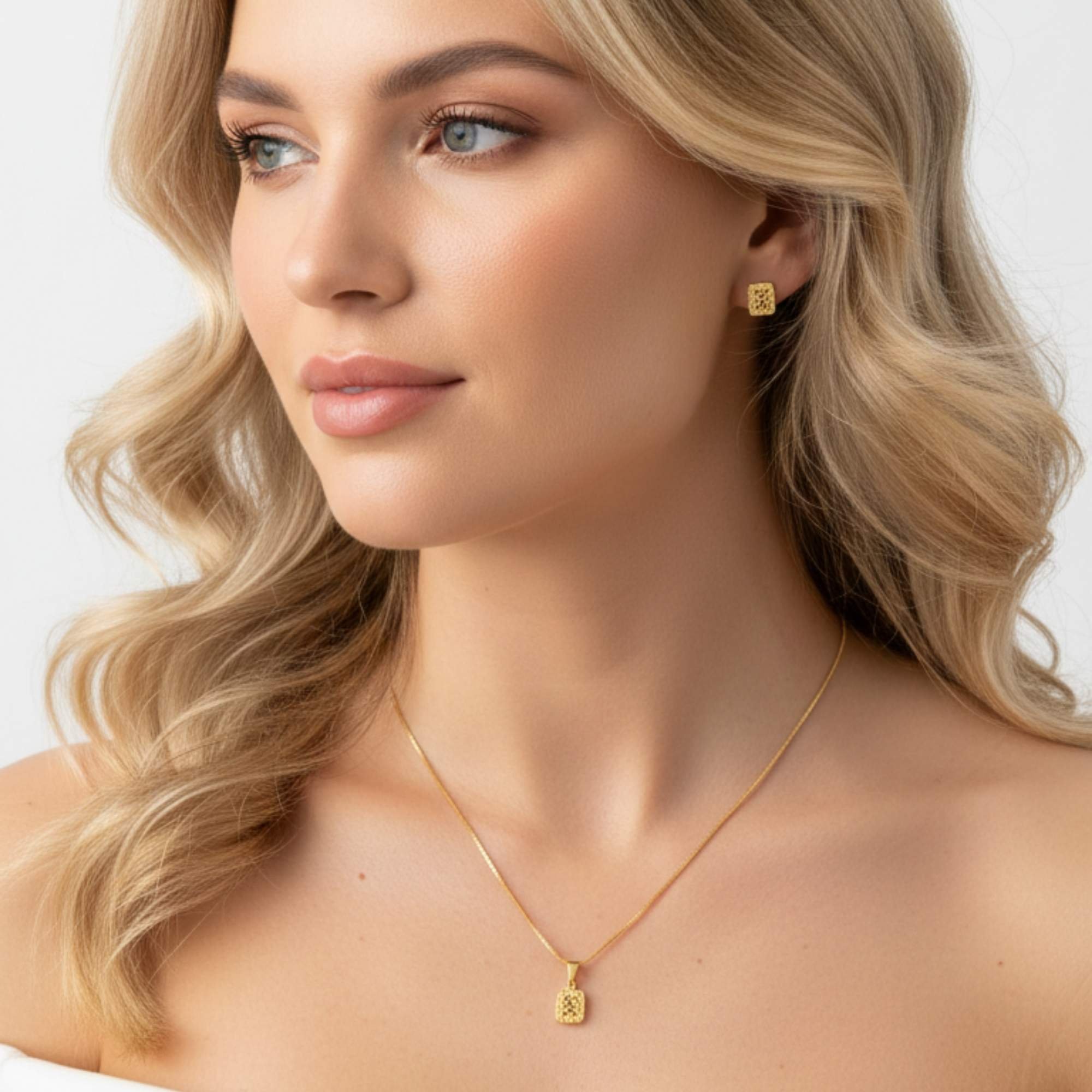 Conjunto Feminino Coleção Aurora - Banhado em ouro 18k Dourado 2