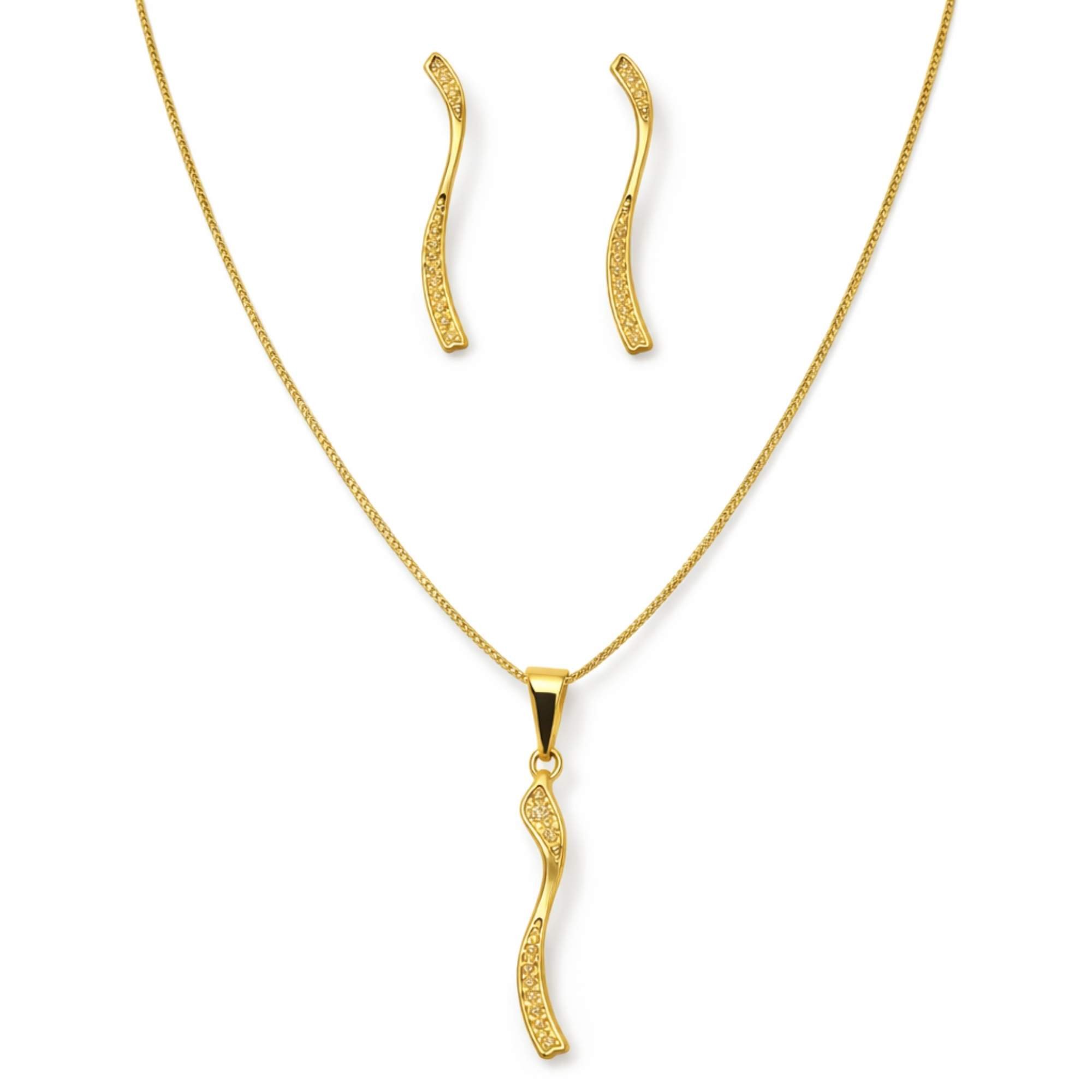 Conjunto Feminino Coleção Raízes - Banhado em Ouro 18k