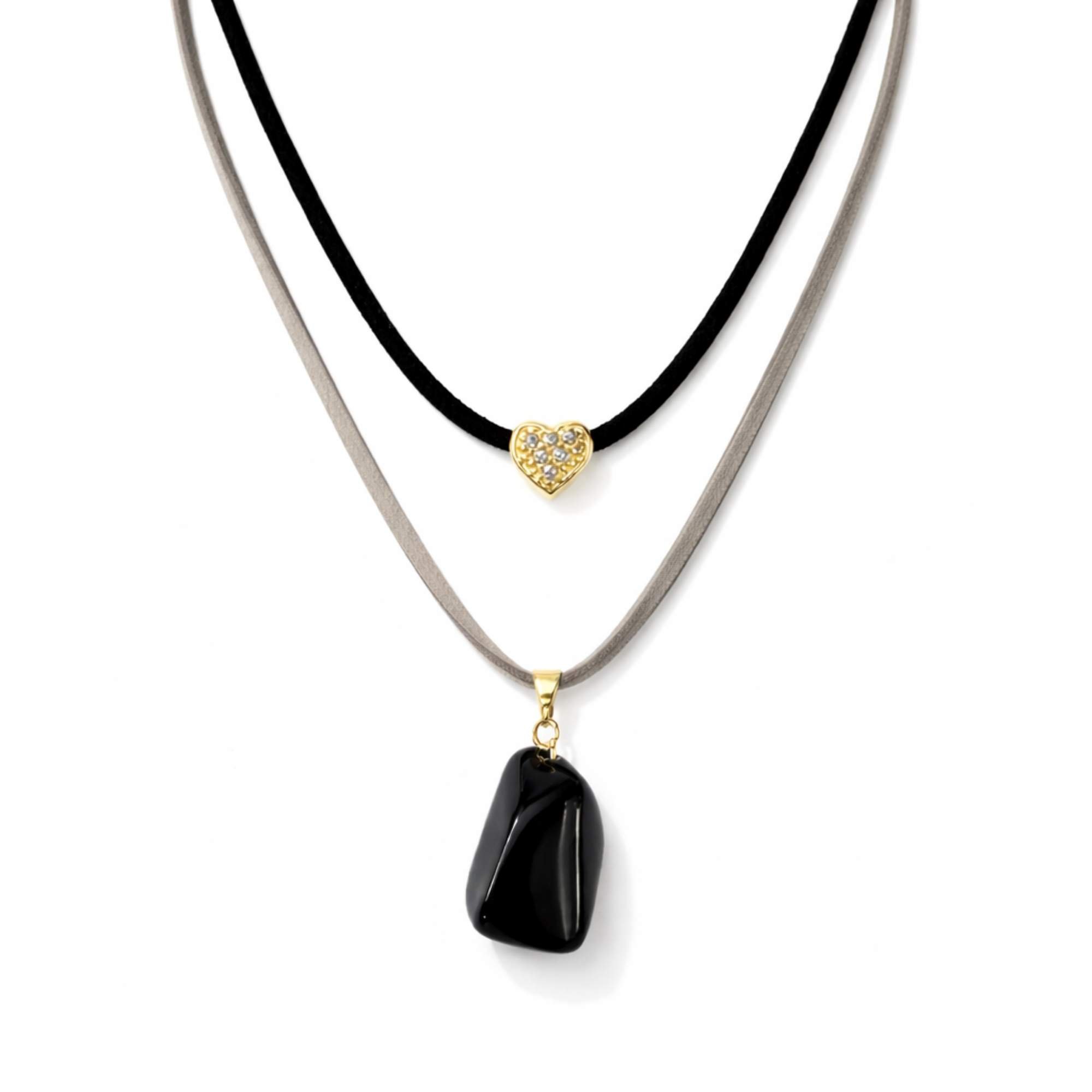 Colar Feminino Pedra Natural - Banhado em Ouro 18k