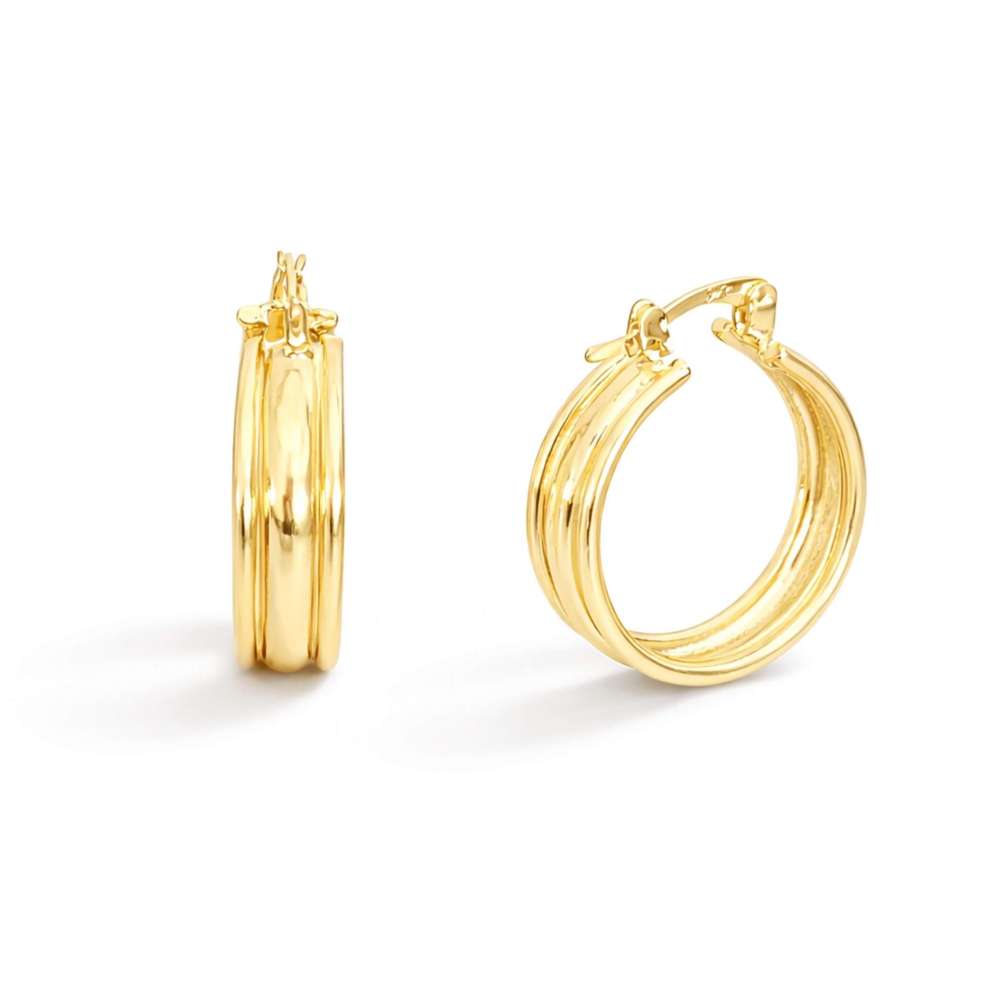 Argola Feminina Delicada - Banhada em Ouro 18k