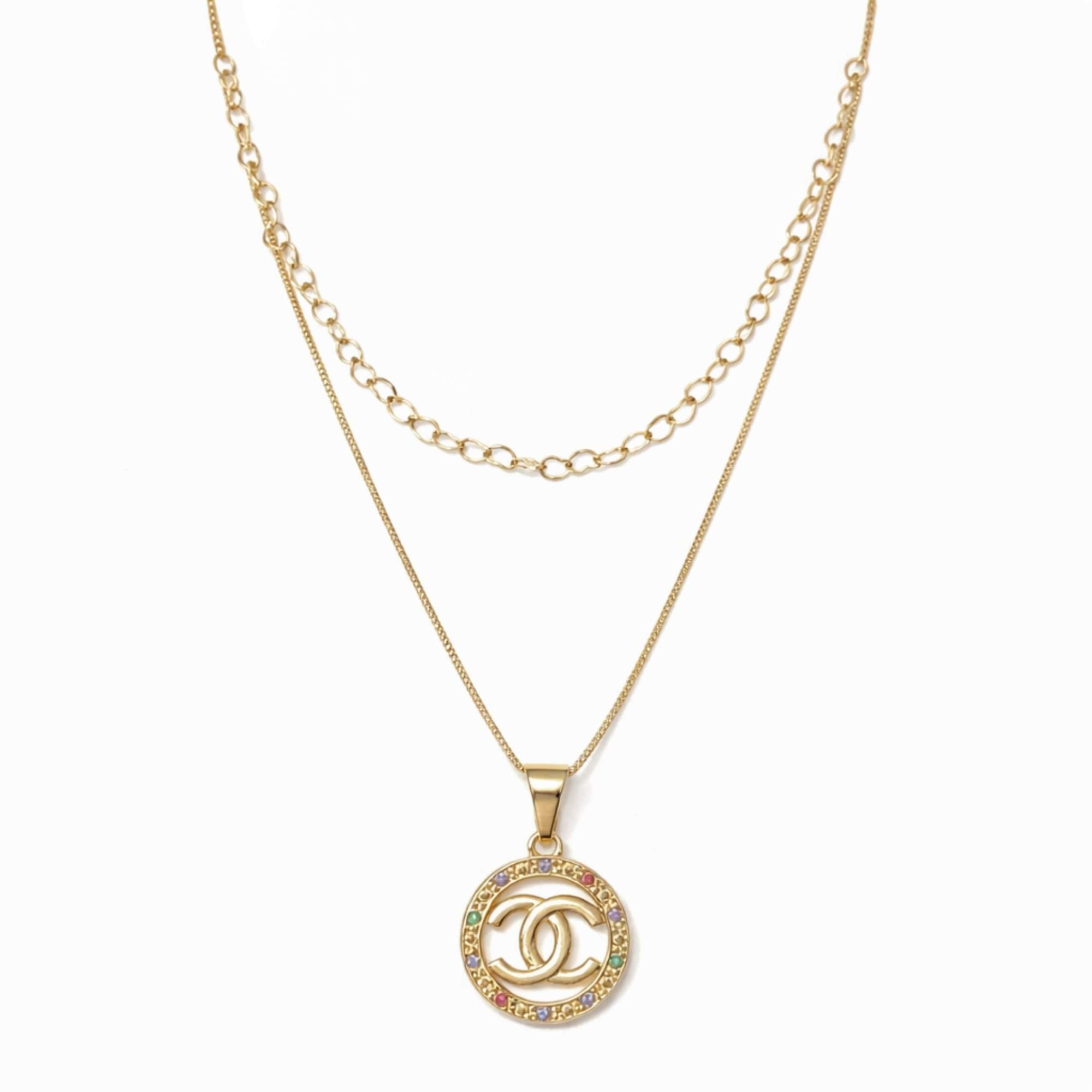 Colar Feminino Duplo Inspiração - Banhado em Ouro 18k