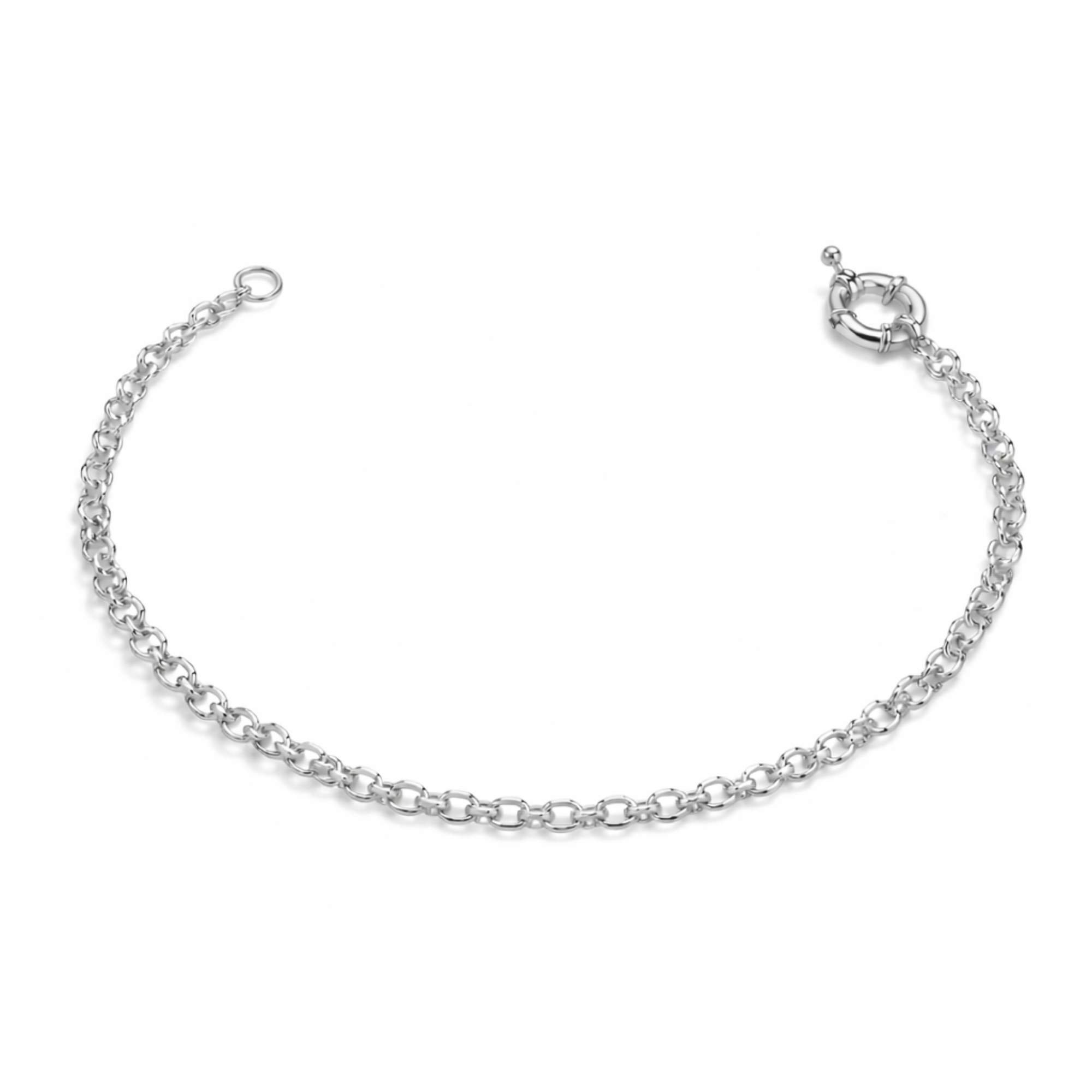 Pulseira Feminina Elo Português - Banhada em prata 925