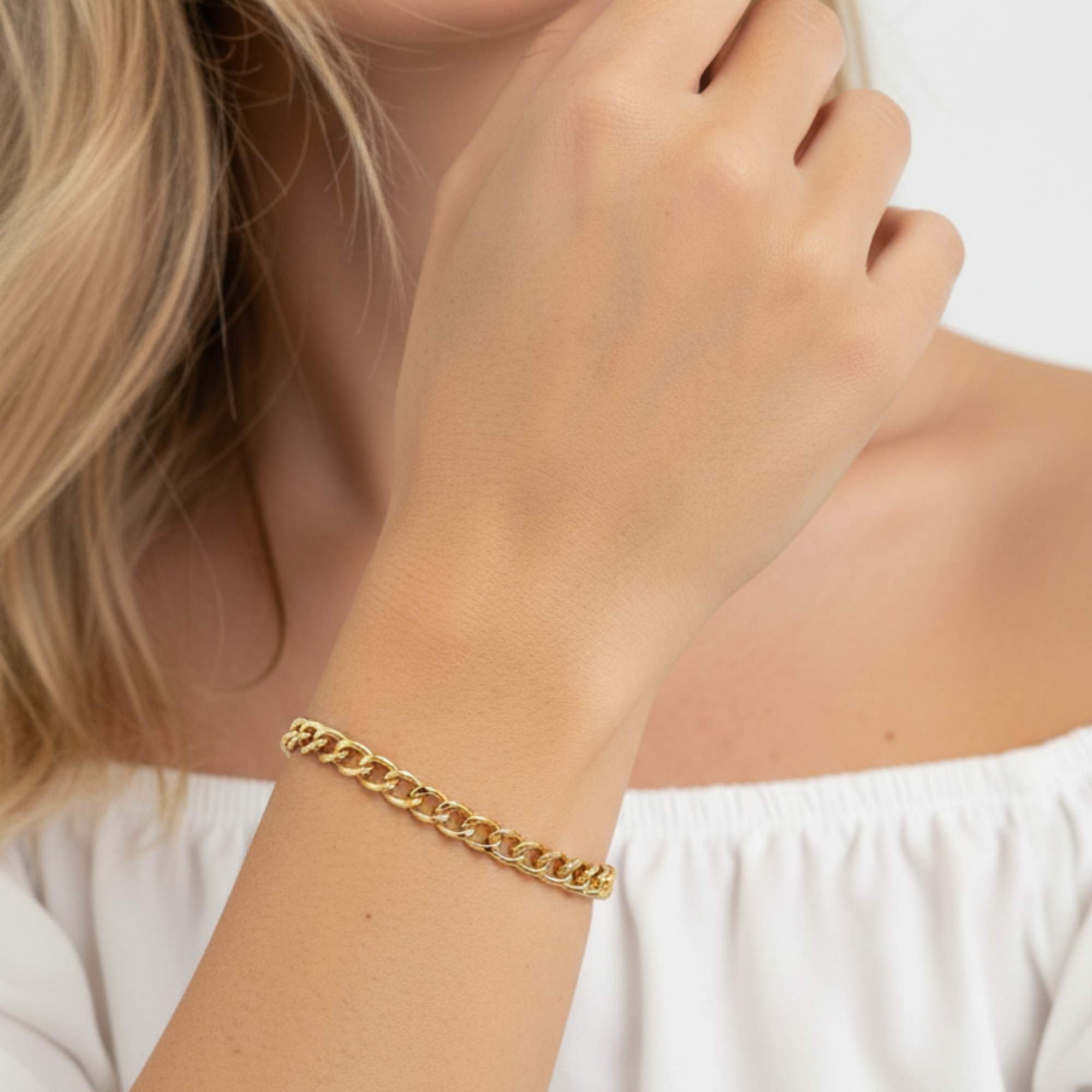 Pulseira Feminina Grumet - Banhada em Ouro 18k Dourado 2