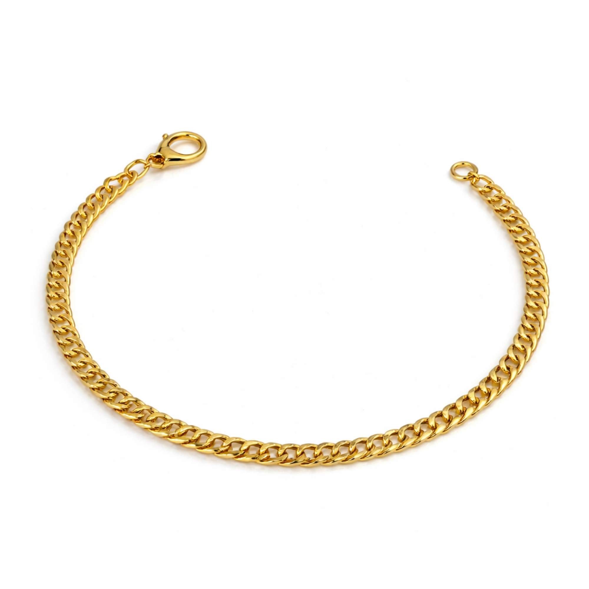 Pulseira Feminina Grumet - 3mm - Banhado em Ouro 18k