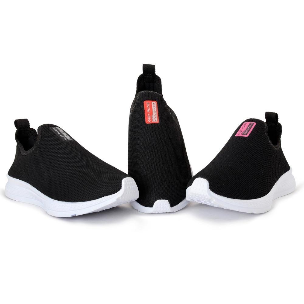 Tênis Feminino Esporte Academia Dia a Dia Confortável Kit Preto