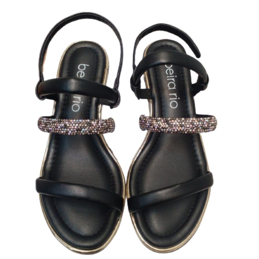 SANDÁLIA BEIRA RIO REF:8379.237 FEMININO Preto 2