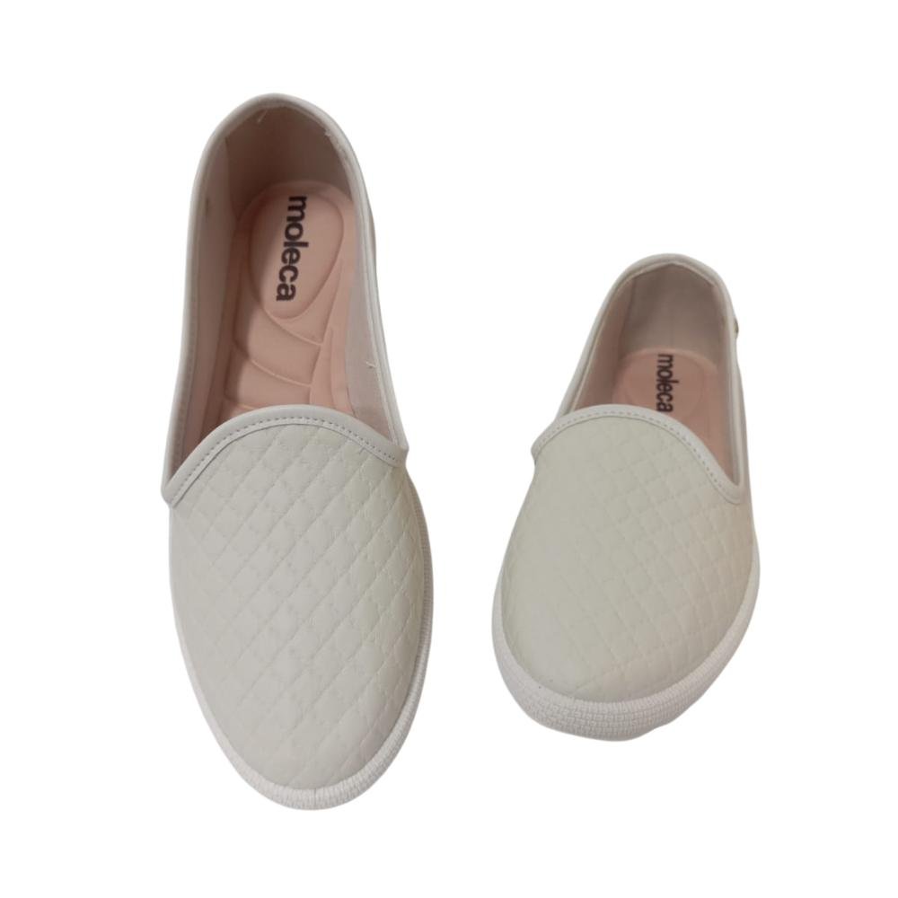 SAPATILHA MOLECA CASUAL MATELASSÊ REF:5748.100 FEMININO Branco 3