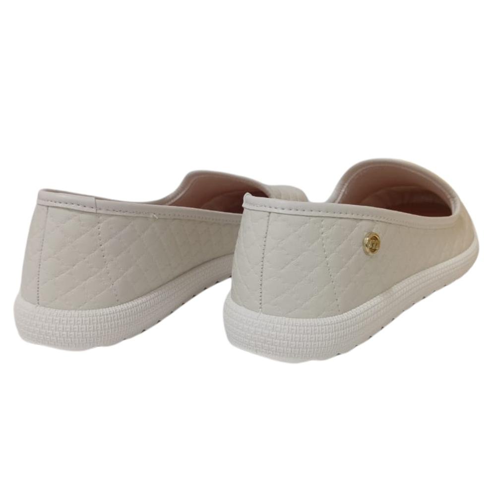 SAPATILHA MOLECA CASUAL MATELASSÊ REF:5748.100 FEMININO Branco 4