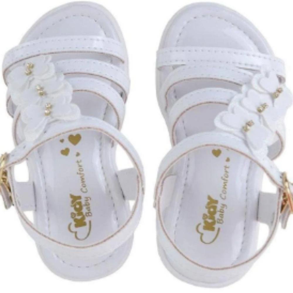 SANDALIA KIDY BABY REF:002-0825 MENINA Branco 3