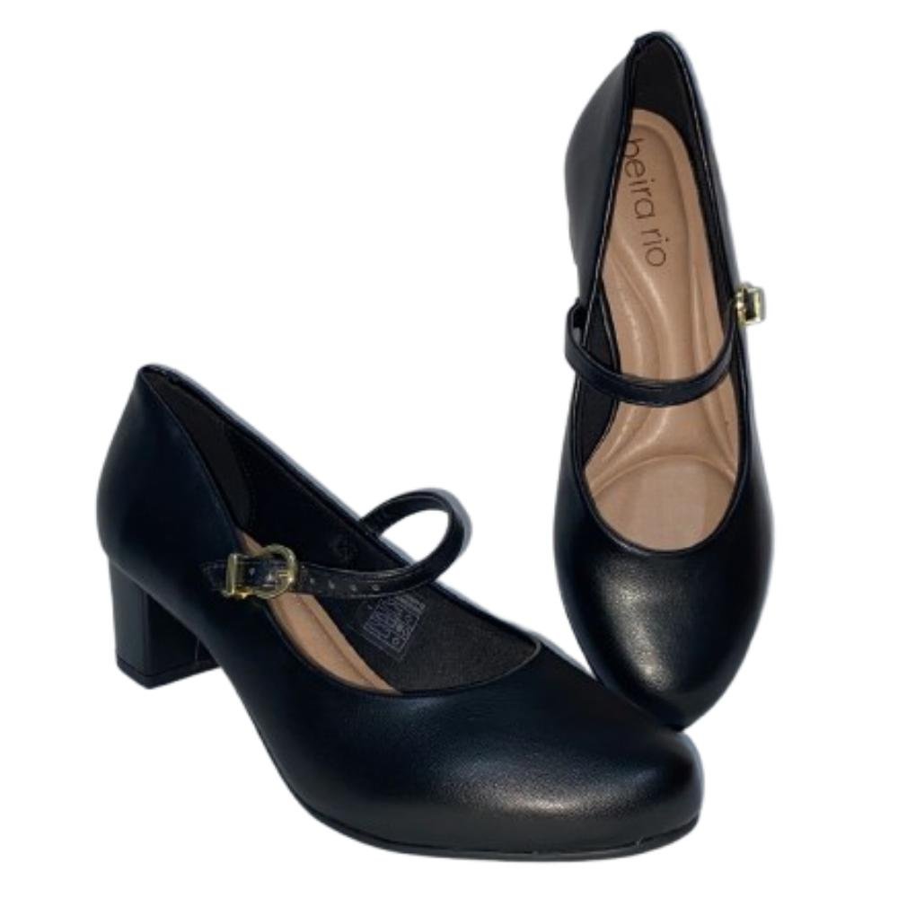 SAPATO BEIRA RIO SALTO BLOCO REF:4777.475 FEMININO Preto 4