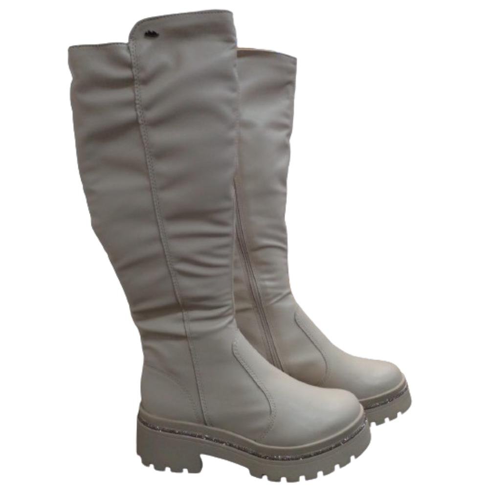 BOTA DAKOTA CANO ALTO STRASS REF:DA211 FEMININO Marrom 2