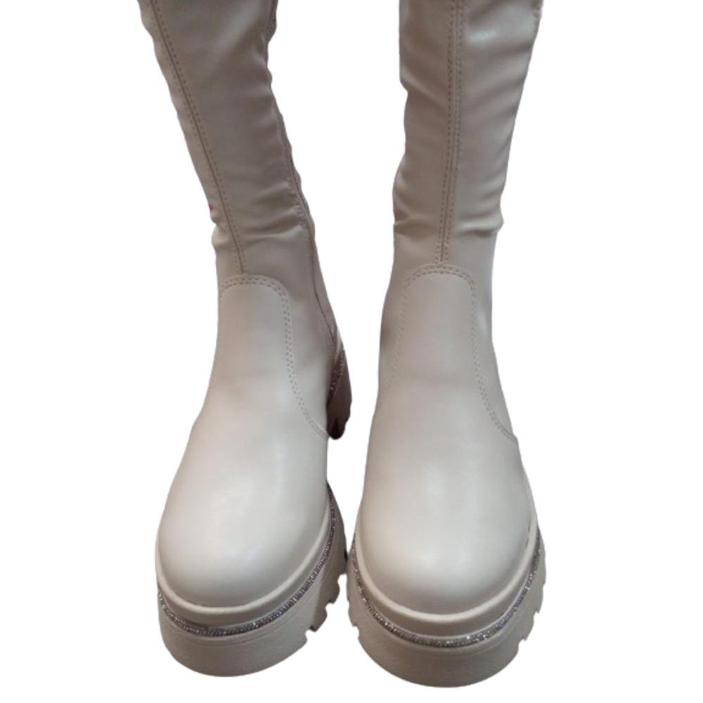 BOTA DAKOTA CANO ALTO STRASS REF:DA211 FEMININO Marrom 4