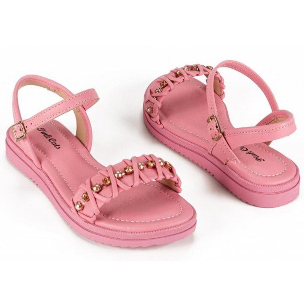 SANDÁLIA PINK CATS FLATFORM REF:V3091 MENINA 28 6