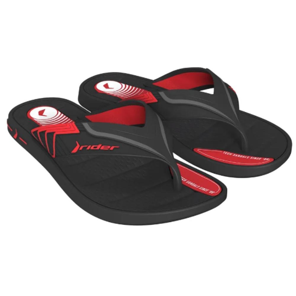 CHINELO RIDER REF: 12015 MASCULINO Preto/Vermelho 3