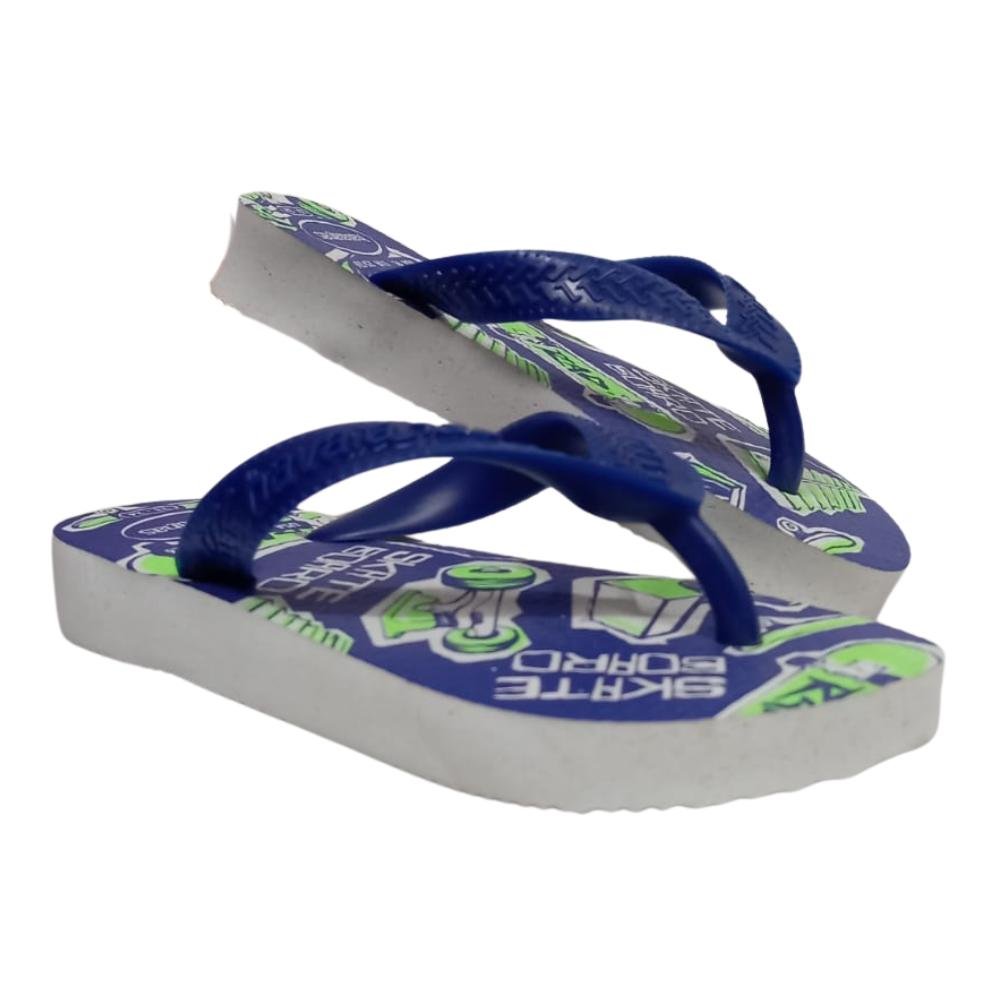 CHINELO HAVAIANAS KIDS REF:7007517 MENINO Branco/Azul/Naval 3