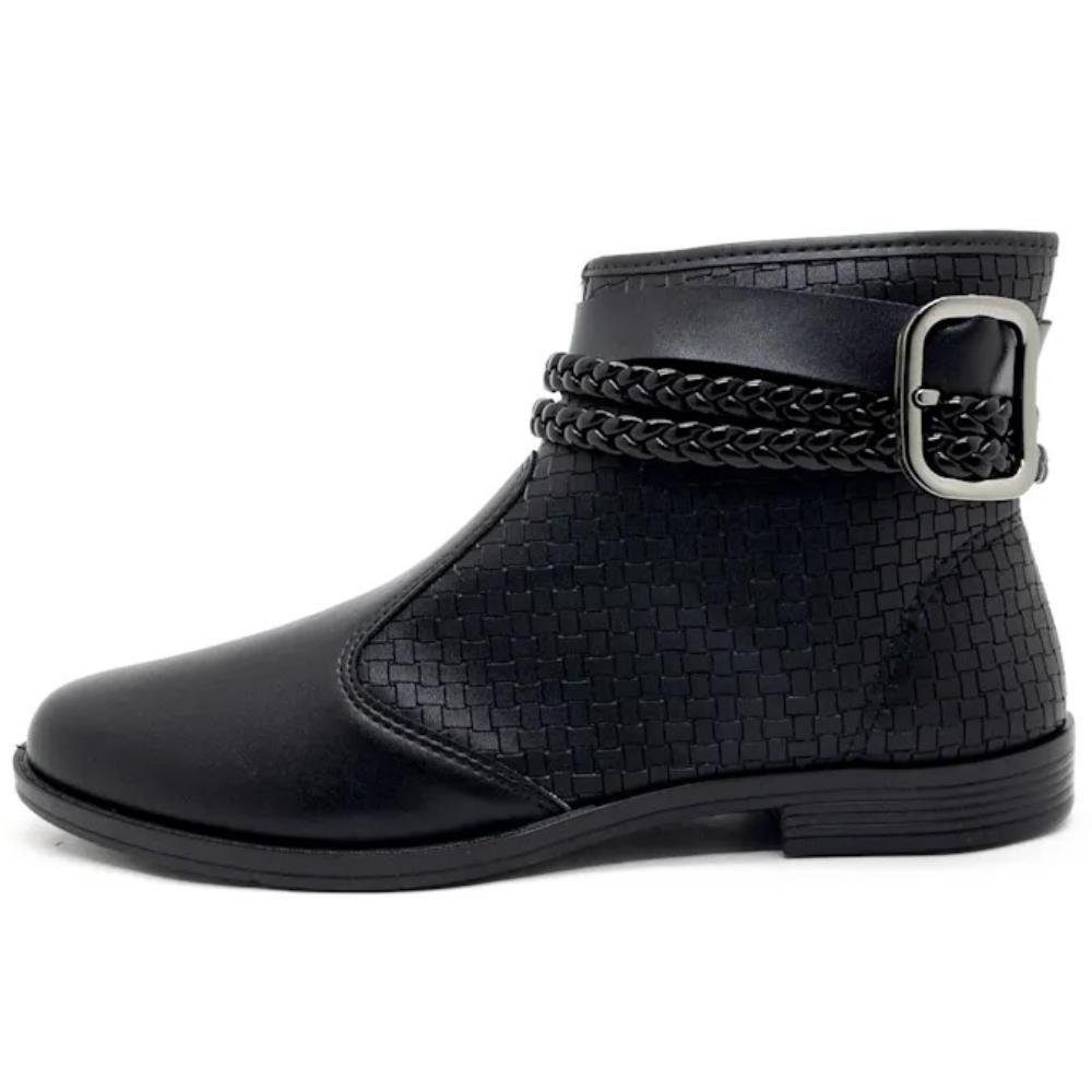 BOTA MOLECA CANO CURTO NAPA REF:5333.103 FEMININO Preto 1