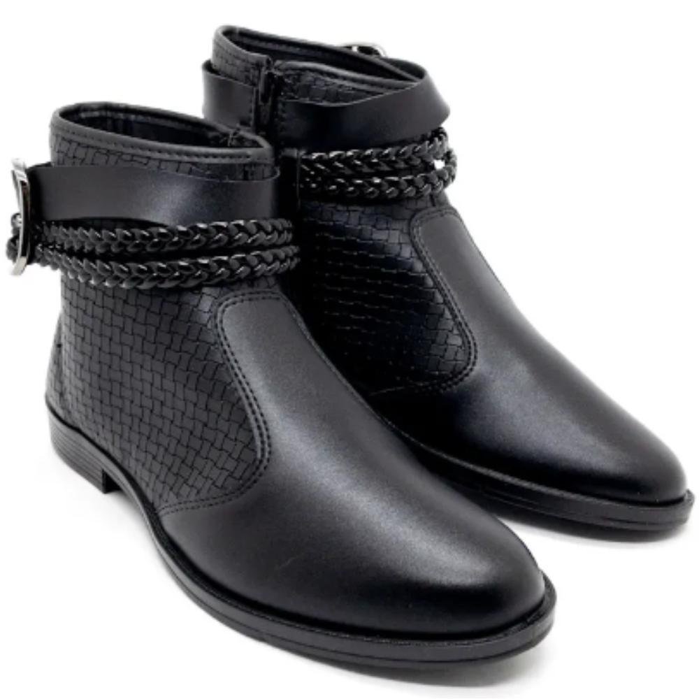BOTA MOLECA CANO CURTO NAPA REF:5333.103 FEMININO Preto 4