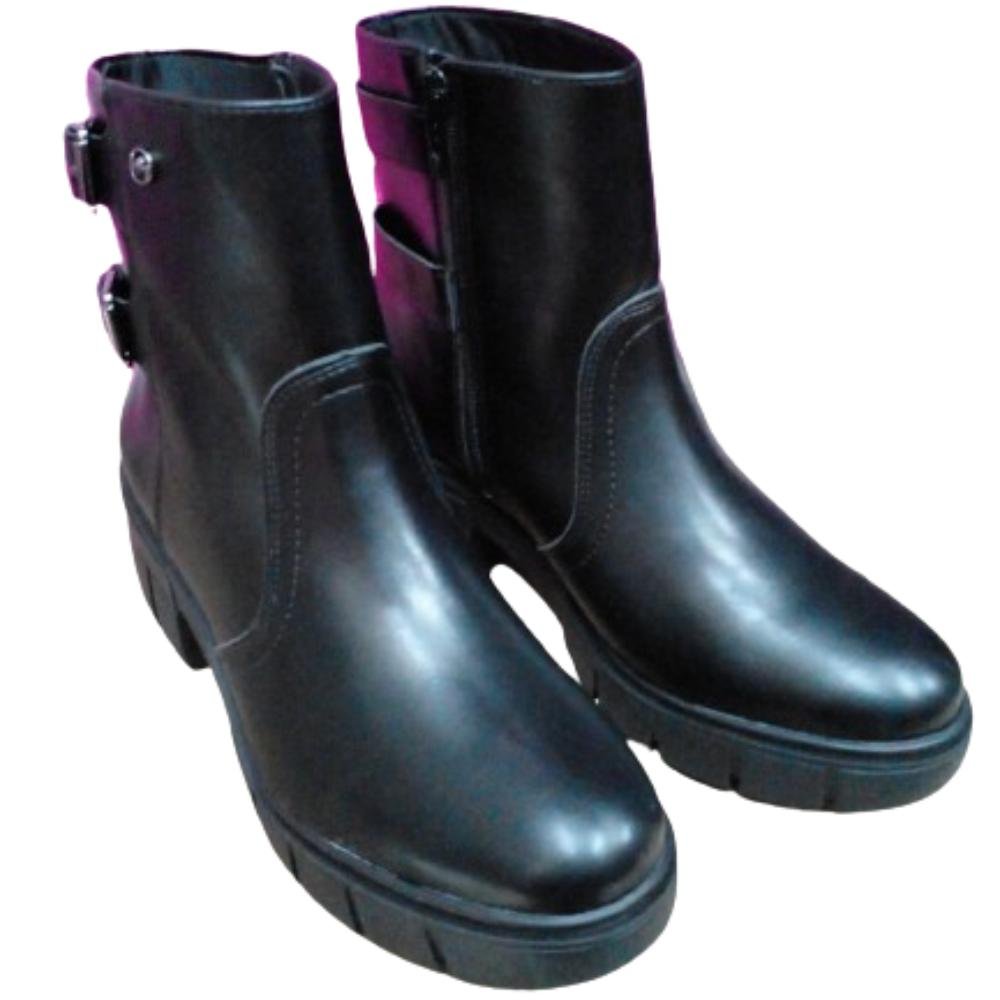 BOTA COTURNO CANO CURTO VIA MARTE REF: 080-006 FEMININO Preto 3