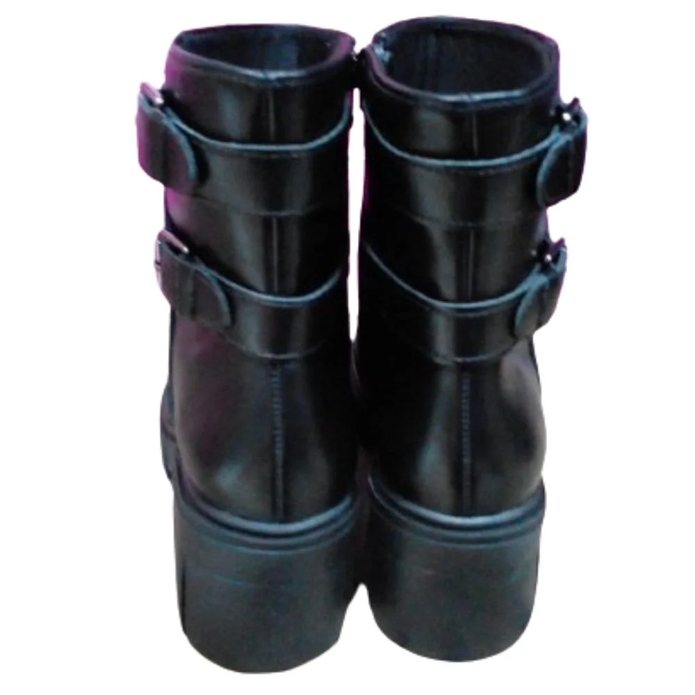 BOTA COTURNO CANO CURTO VIA MARTE REF: 080-006 FEMININO Preto 5