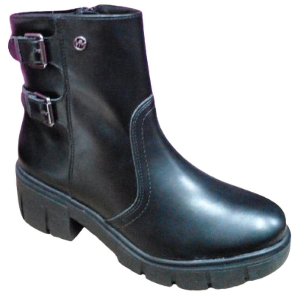 BOTA COTURNO CANO CURTO VIA MARTE REF: 080-006 FEMININO Preto 1