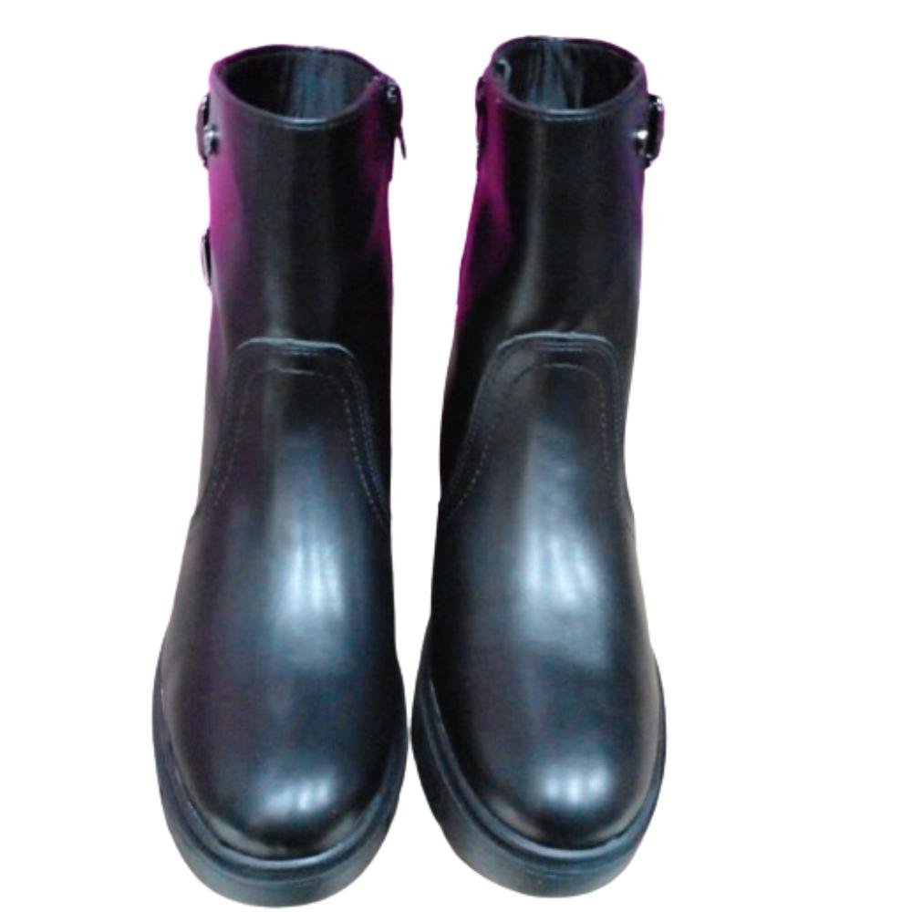 BOTA COTURNO CANO CURTO VIA MARTE REF: 080-006 FEMININO Preto 4